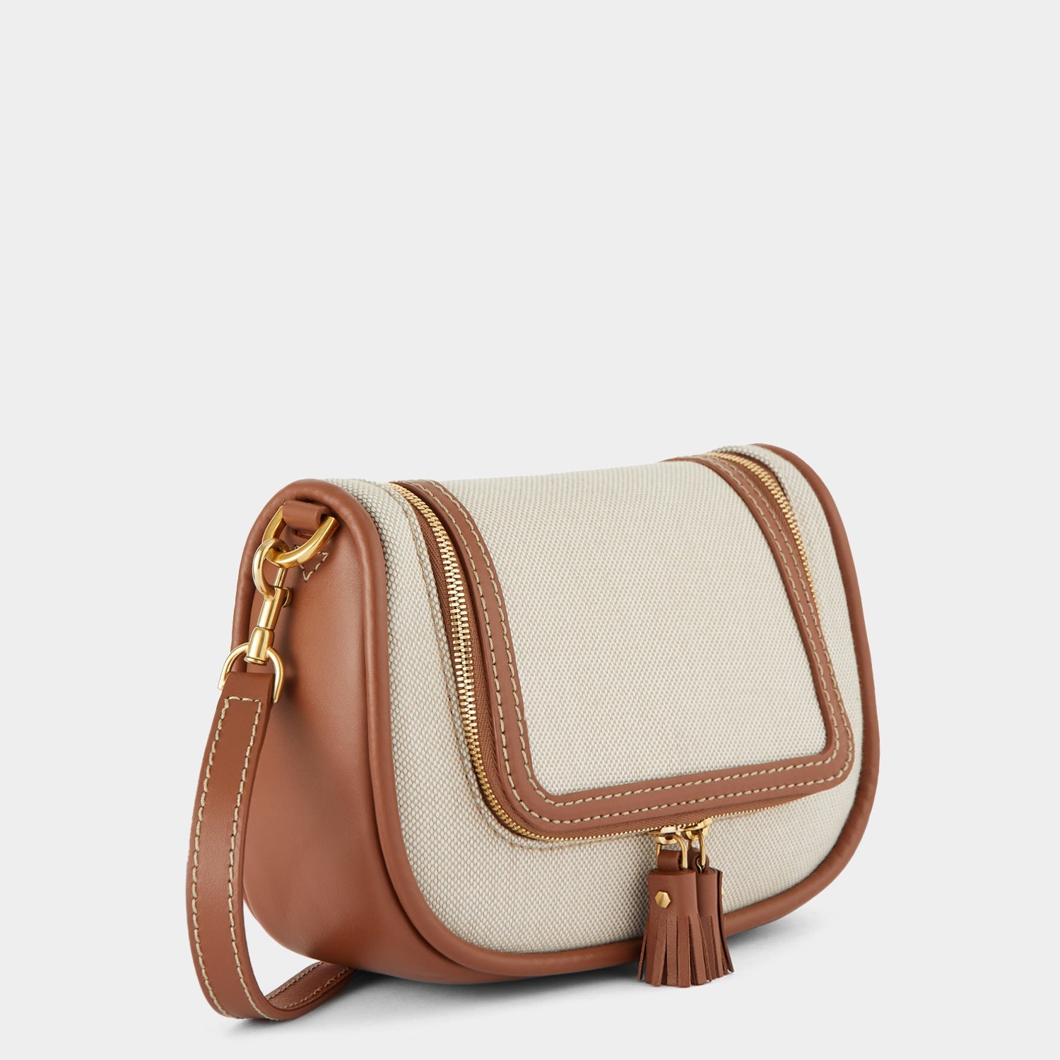 Vere Small Soft Satchel Cross-body -

                  
                    Mixed Canvas in Natural -
                  

                  Anya Hindmarch EU
