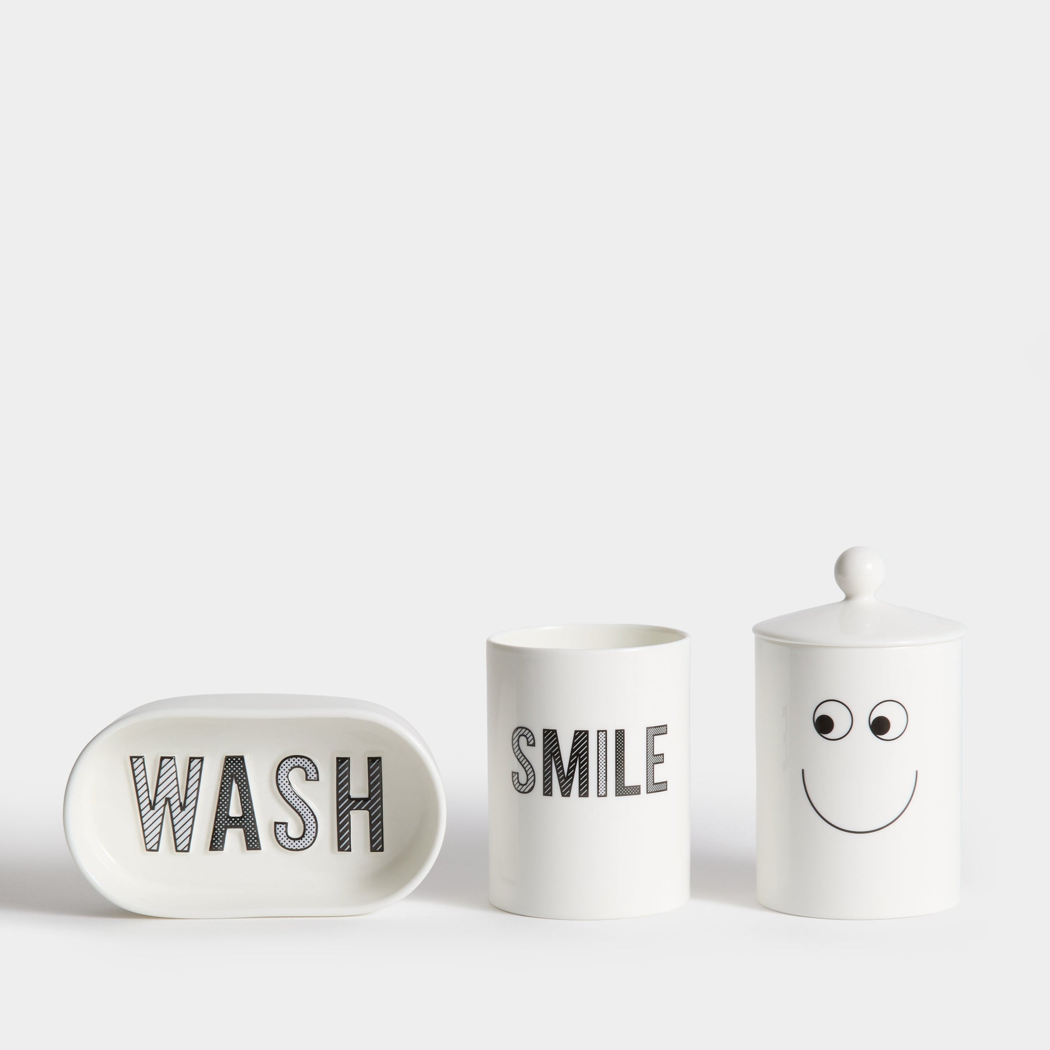 Eyes Bathroom Set -

          
            Bone China in White -
          

          Anya Hindmarch EU
