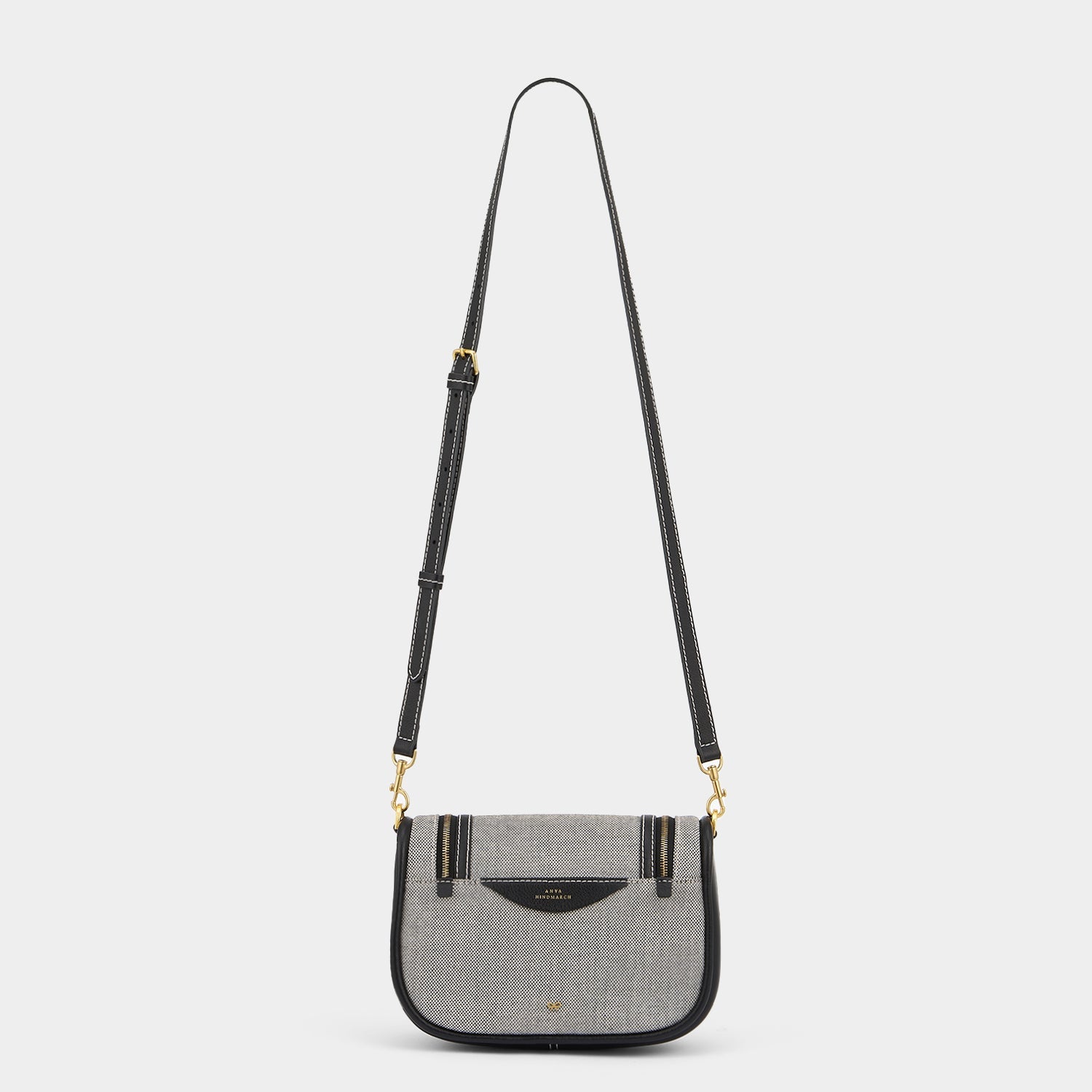 Vere Small Soft Satchel Cross-body -

                  
                    Mixed Canvas in Salt And Pepper -
                  

                  Anya Hindmarch EU
