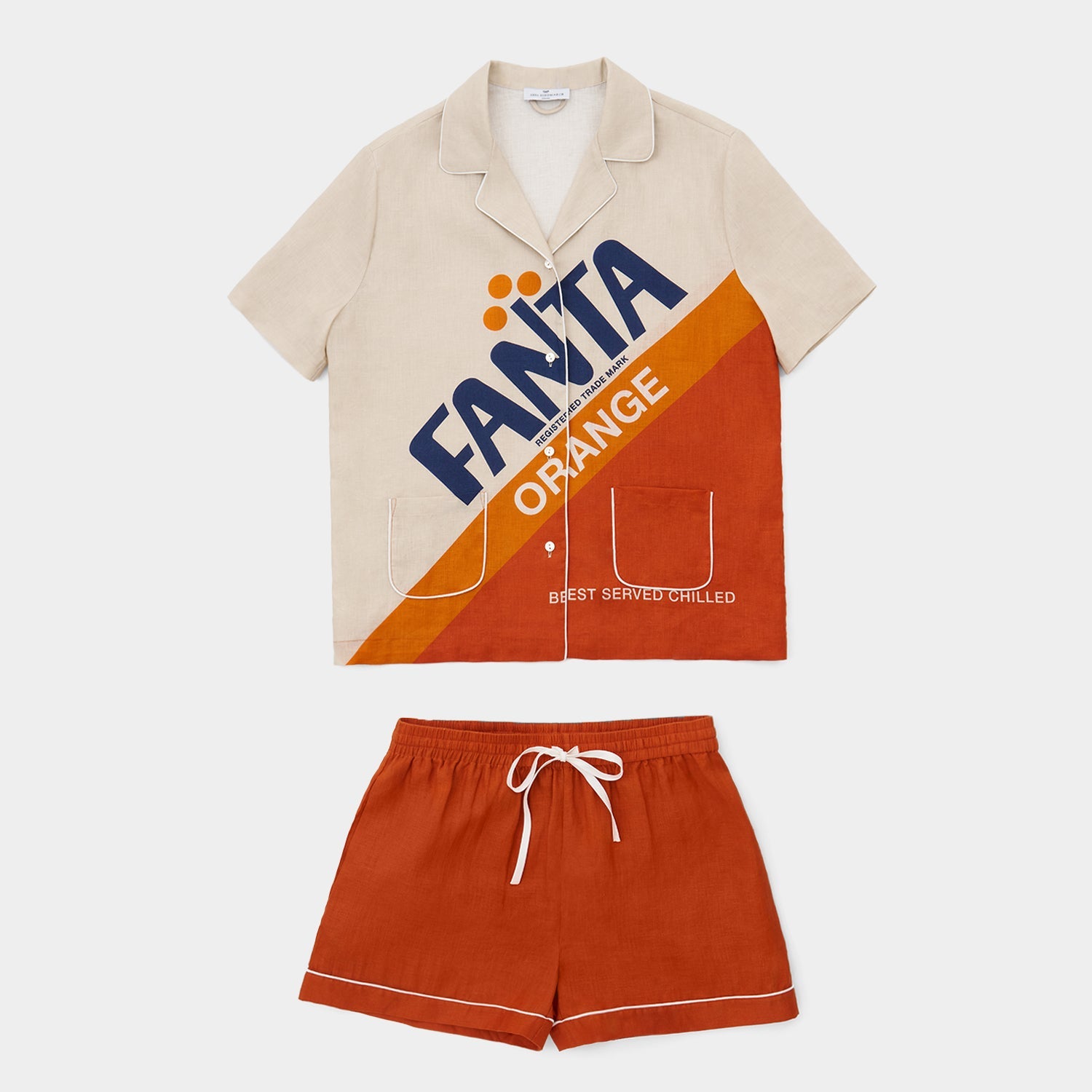 Anya Brands Fanta Short Pyjamas -

                  
                    Linen in Burnt Sienna -
                  

                  Anya Hindmarch EU
