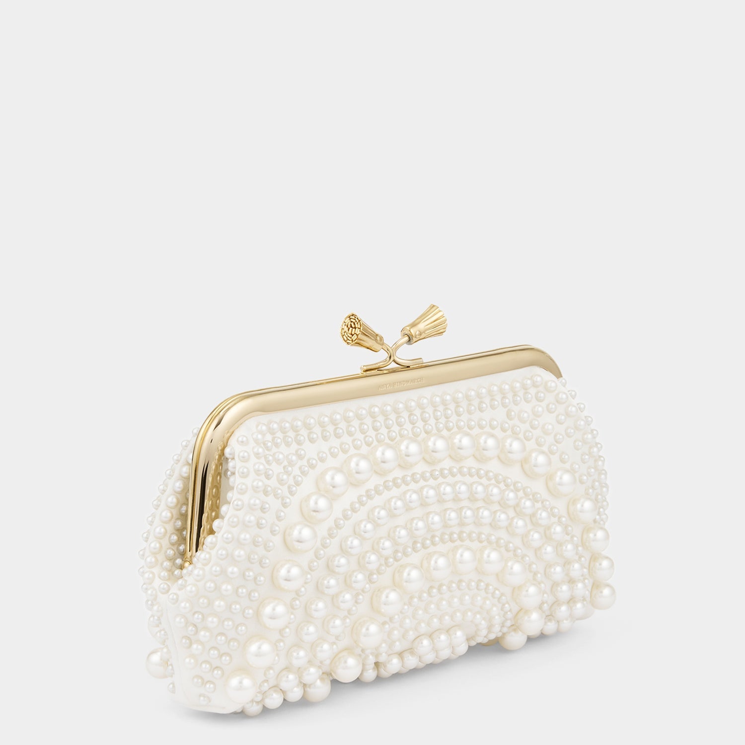 Maud Pearl Tassel Clutch -

                  
                    Satin/Beads in Ivory -
                  

                  Anya Hindmarch EU
