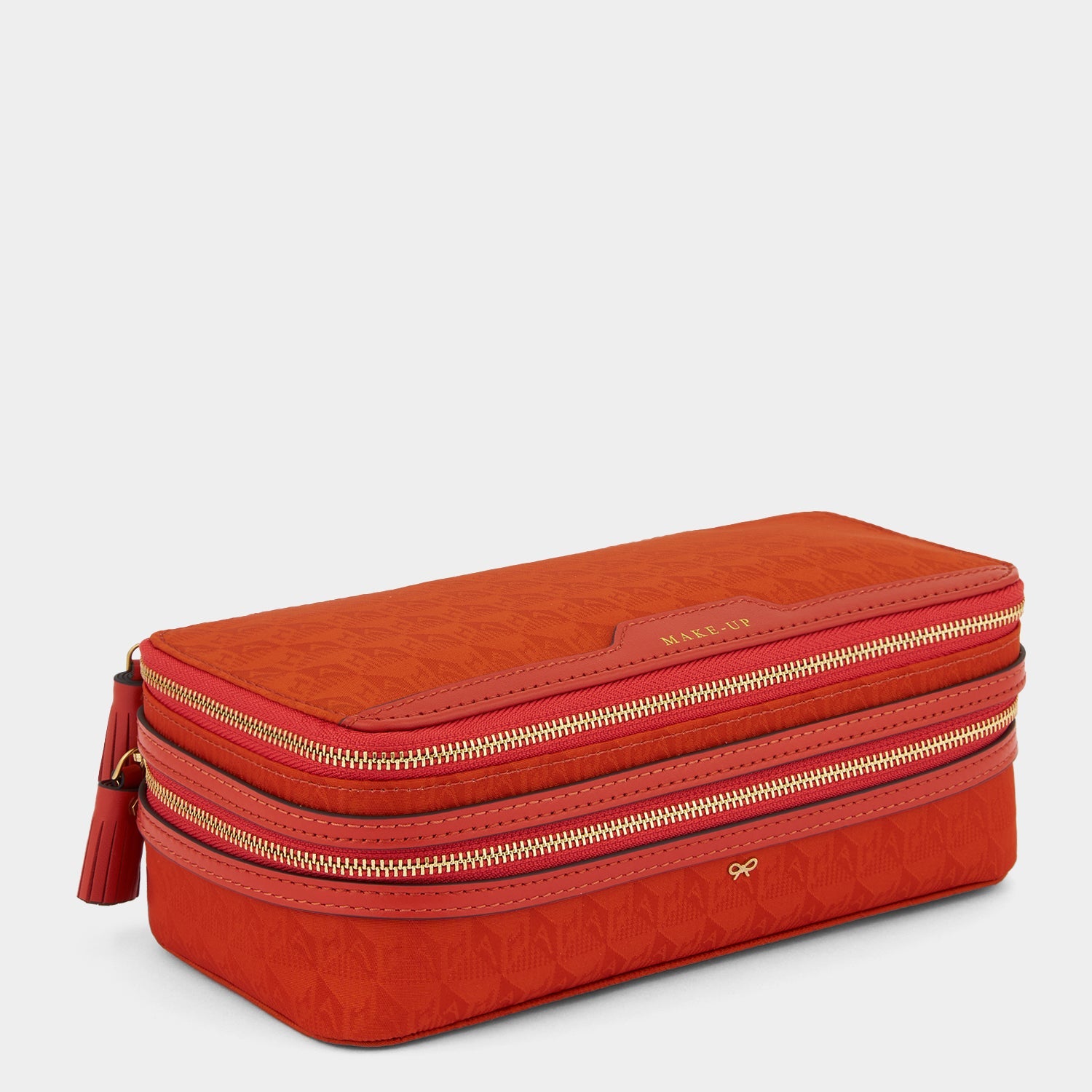 Logo Make-Up Pouch -

          
            Jacquard Nylon in Burnt Sienna -
          

          Anya Hindmarch EU
