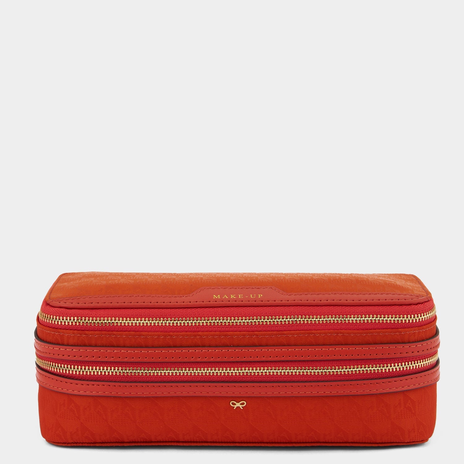 Logo Make-Up Pouch -

          
            Jacquard Nylon in Burnt Sienna -
          

          Anya Hindmarch EU
