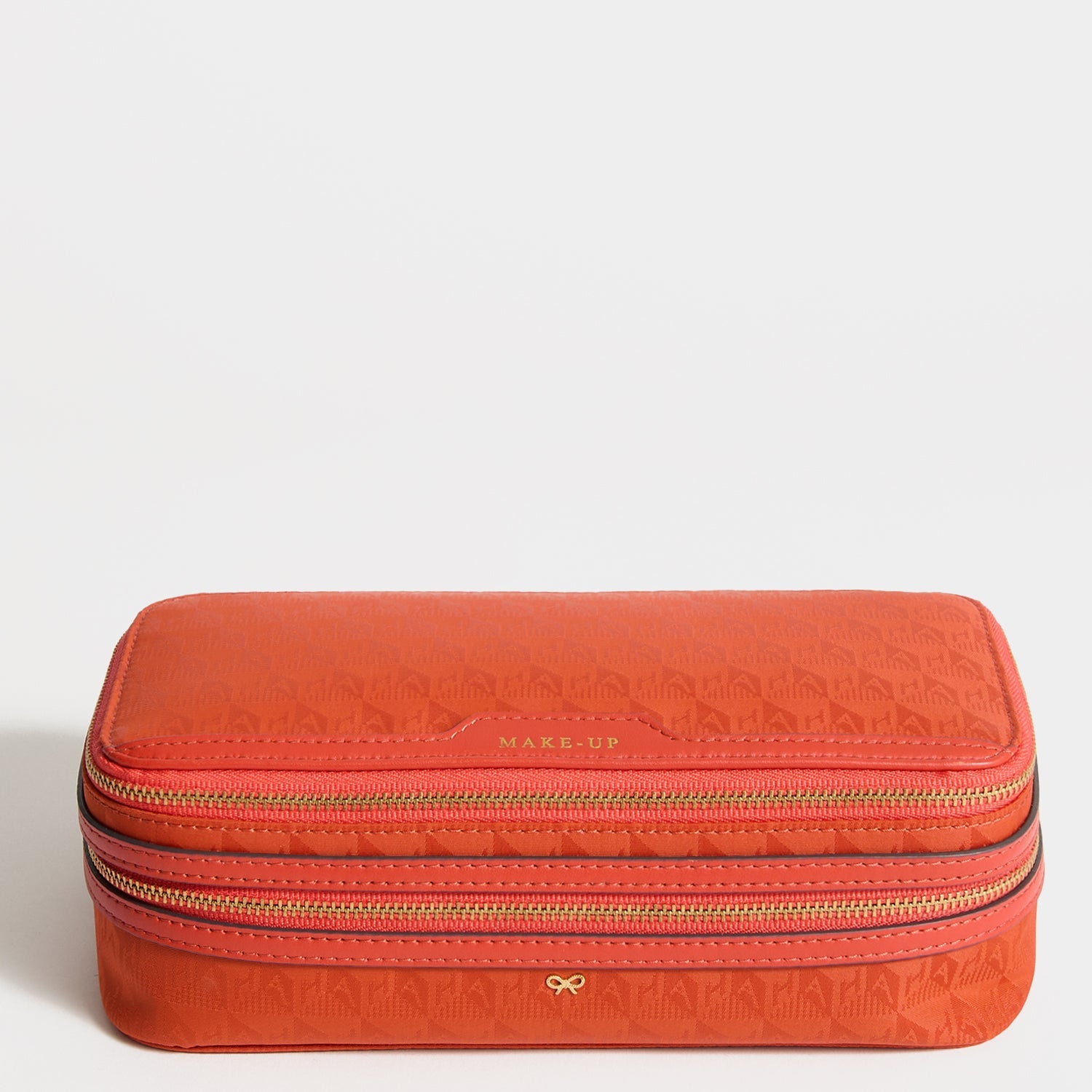 Logo Make-Up Pouch -

          
            Jacquard Nylon in Burnt Sienna -
          

          Anya Hindmarch EU
