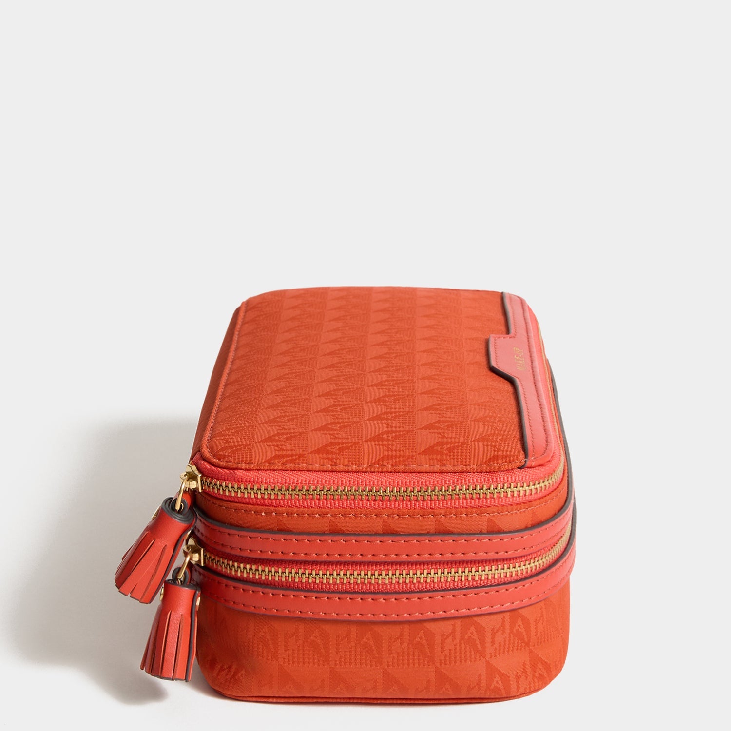 Logo Make-Up Pouch -

          
            Jacquard Nylon in Burnt Sienna -
          

          Anya Hindmarch EU
