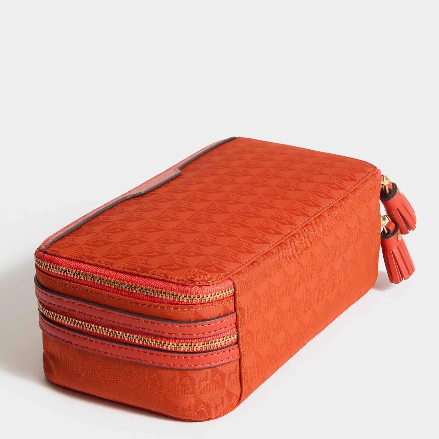 Logo Make-Up Pouch -

          
            Jacquard Nylon in Burnt Sienna -
          

          Anya Hindmarch EU
