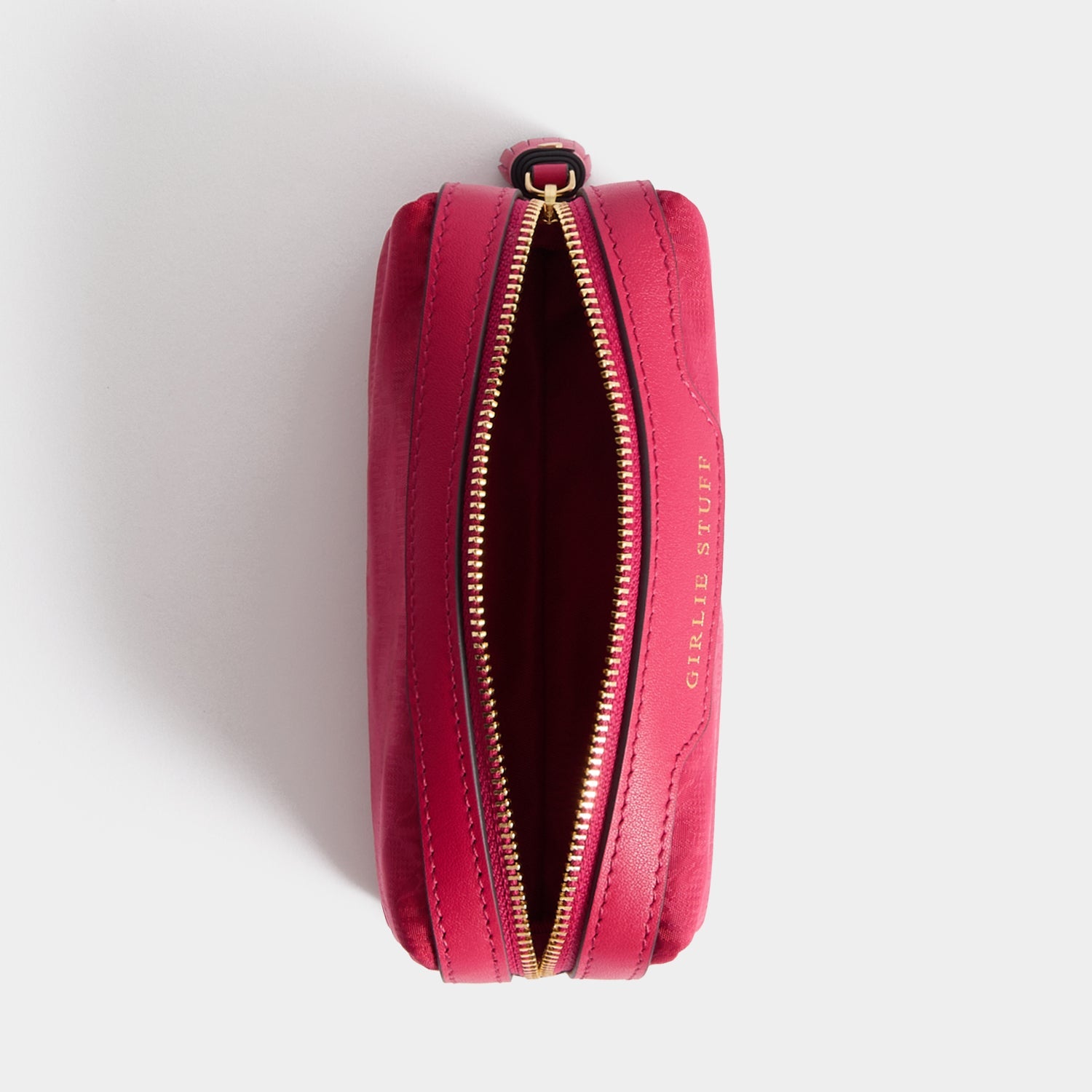 Logo Girlie Stuff Pouch -

          
            Recycled Nylon in Magenta -
          

          Anya Hindmarch EU
