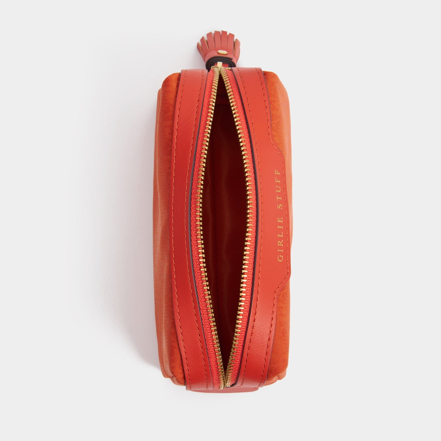 Logo Girlie Stuff Pouch -

          
            Jacquard Nylon in Burnt Sienna -
          

          Anya Hindmarch EU
