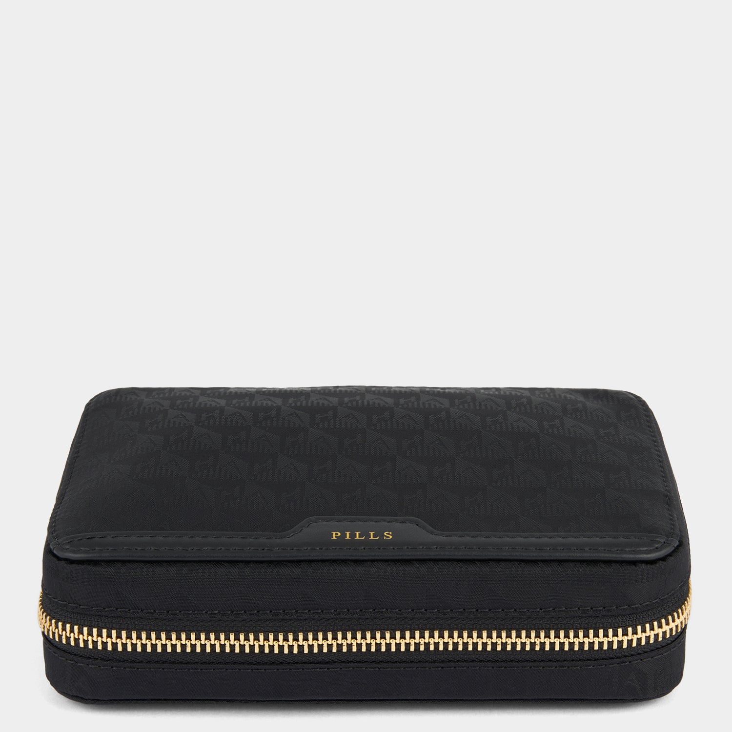 Logo Pills Box -

          
            Jacquard Nylon in Black -
          

          Anya Hindmarch EU
