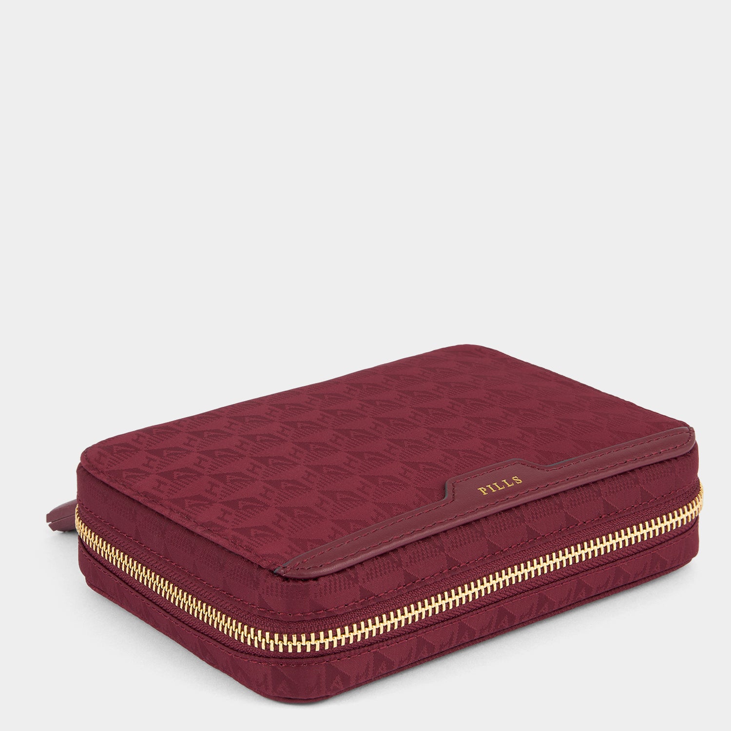 Logo Pills Box -

          
            Jacquard Nylon in Medium Red -
          

          Anya Hindmarch EU
