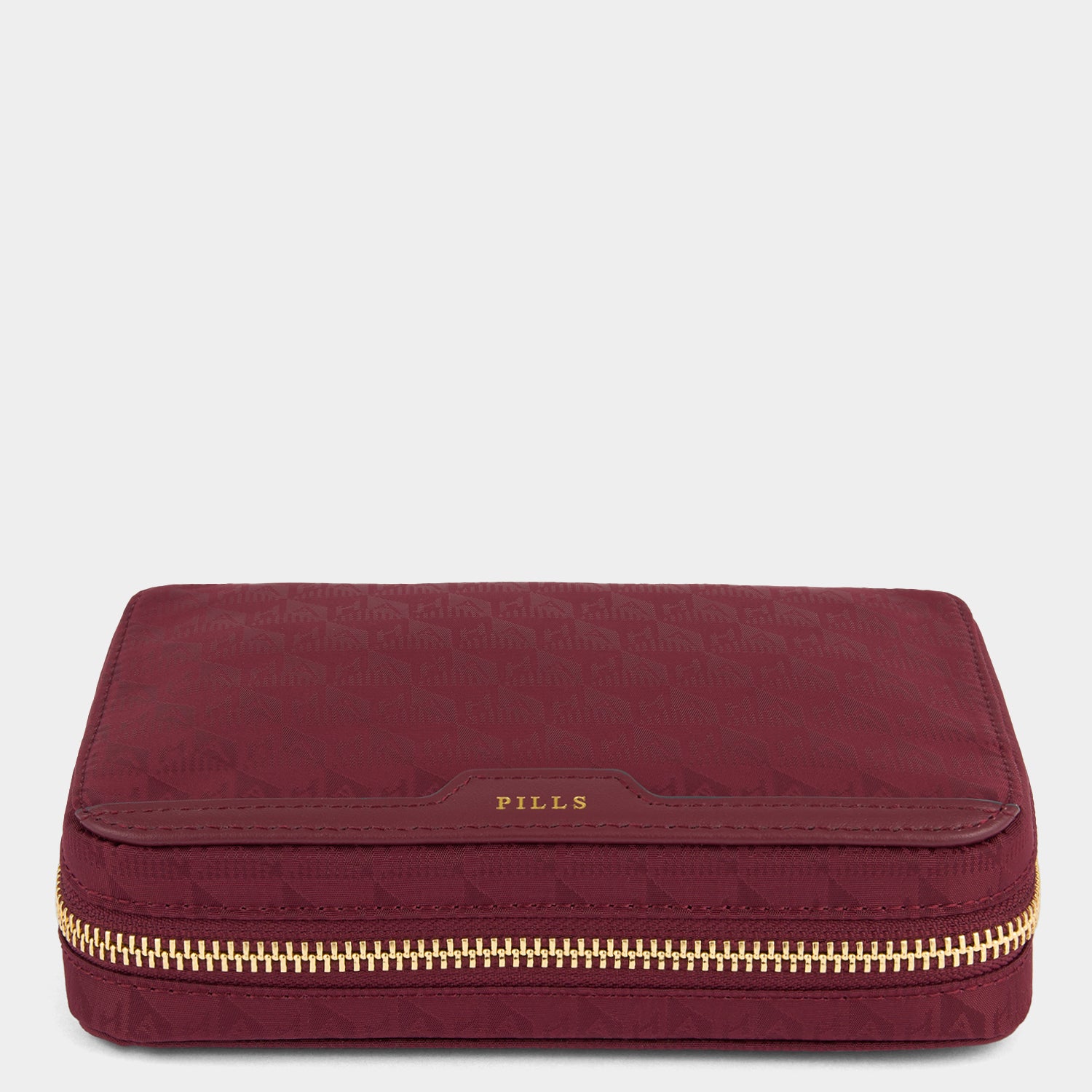 Logo Pills Box -

          
            Jacquard Nylon in Medium Red -
          

          Anya Hindmarch EU
