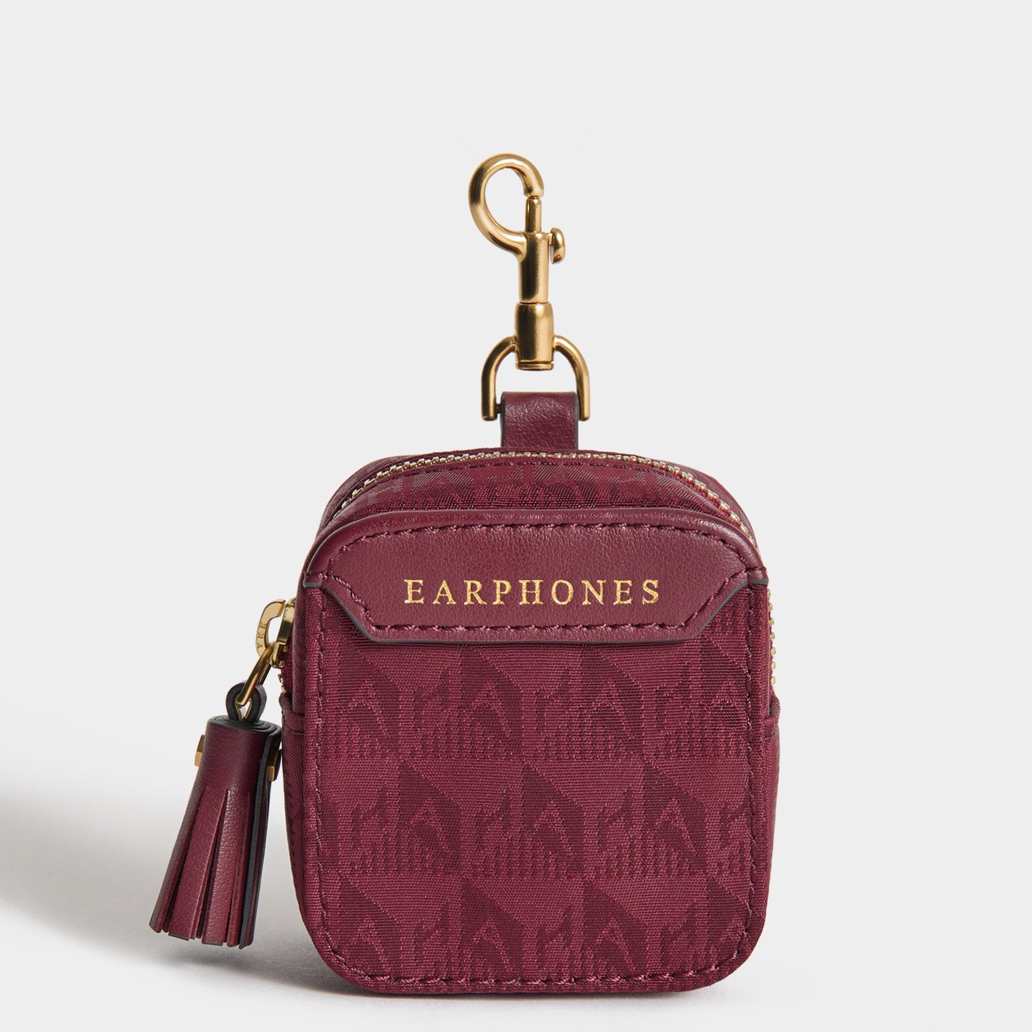 Logo Ear Phones Travel Pouch -

          
            Jacquard Nylon in Medium Red -
          

          Anya Hindmarch EU
