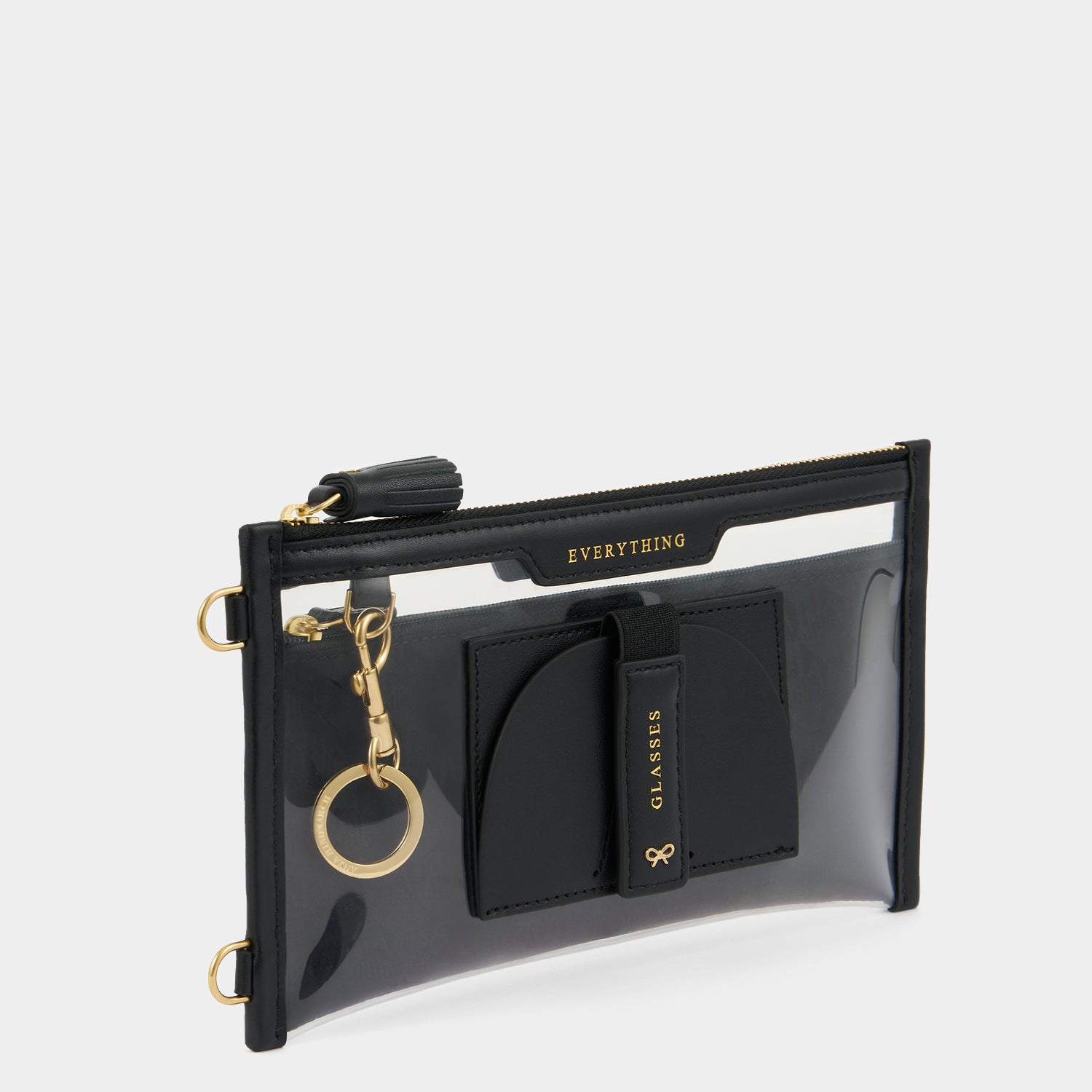 Everything XL Pouch -

          
            Leather in Black/TPU in Clear -
          

          Anya Hindmarch EU
