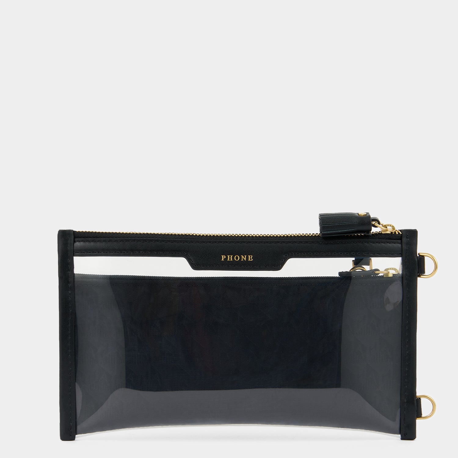 Everything XL Pouch -

          
            Leather in Black/TPU in Clear -
          

          Anya Hindmarch EU
