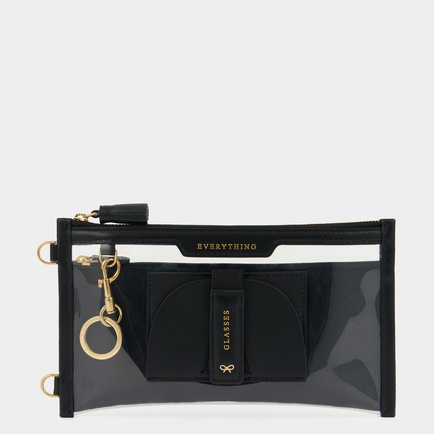 Everything XL Pouch -

          
            Leather in Black/TPU in Clear -
          

          Anya Hindmarch EU
