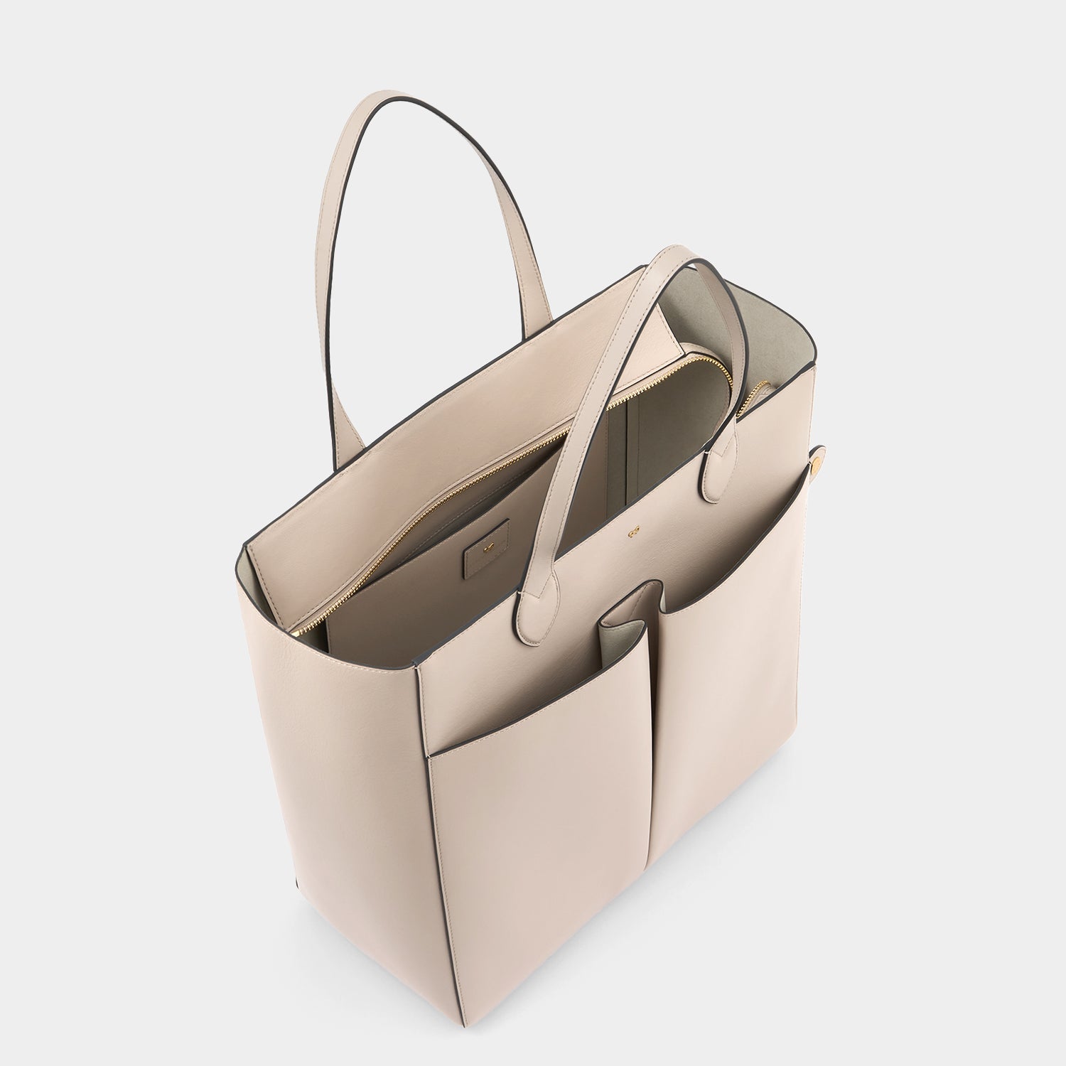 Nevis Tote -

          
            Smooth Leather in Grey White -
          

          Anya Hindmarch EU
