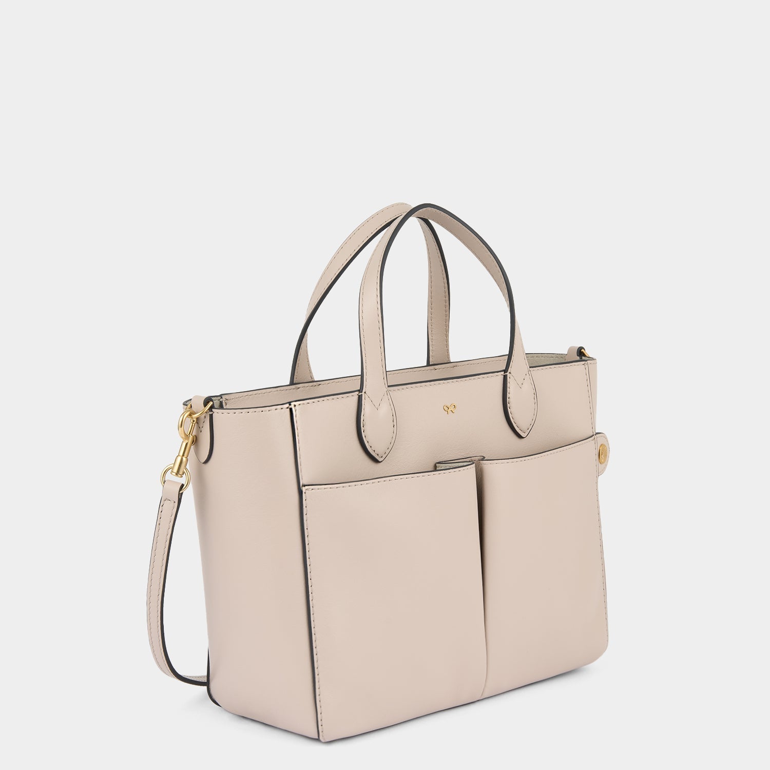 Nevis XS Tote -

          
            Smooth Leather in Grey White -
          

          Anya Hindmarch EU
