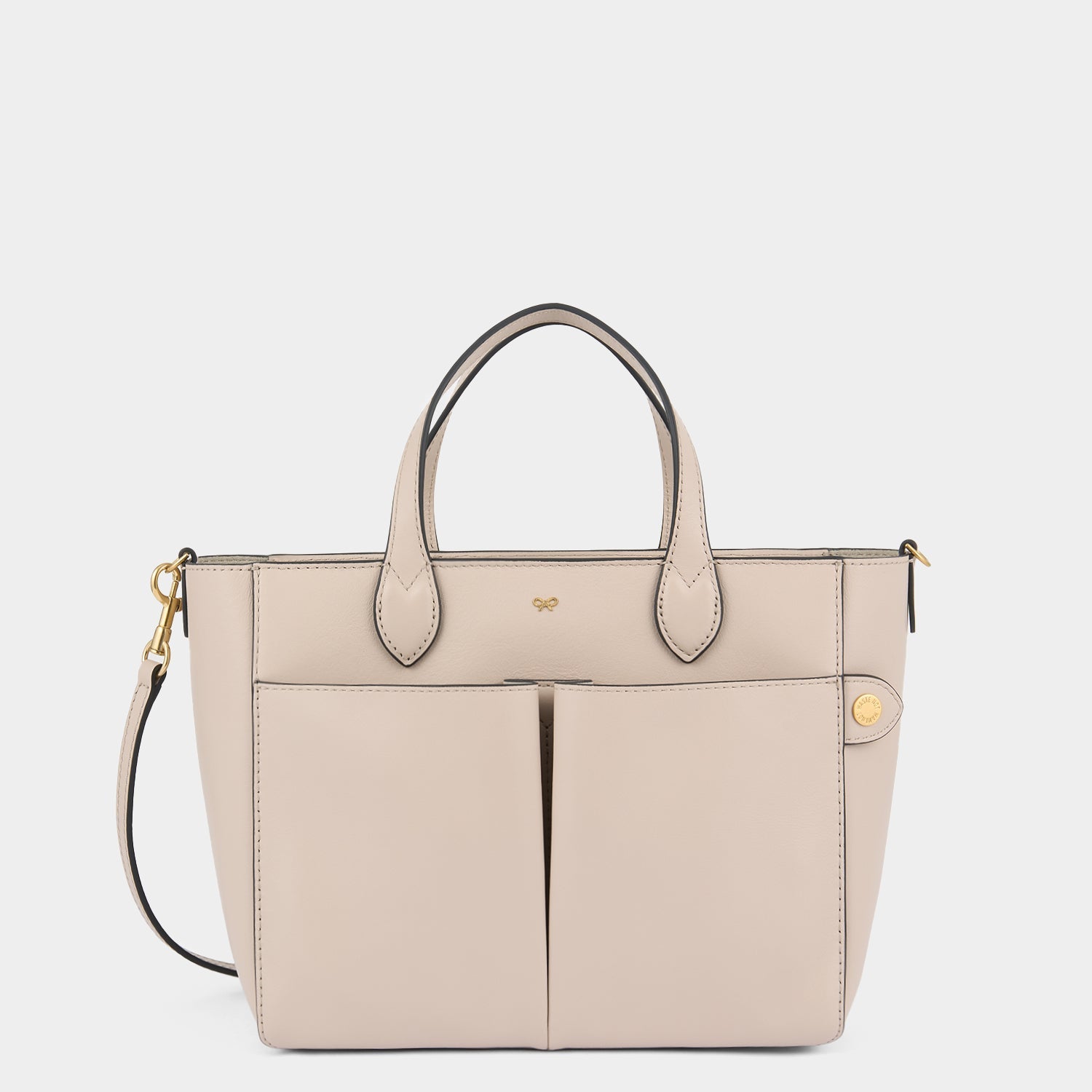 Nevis XS Tote -

          
            Smooth Leather in Grey White -
          

          Anya Hindmarch EU
