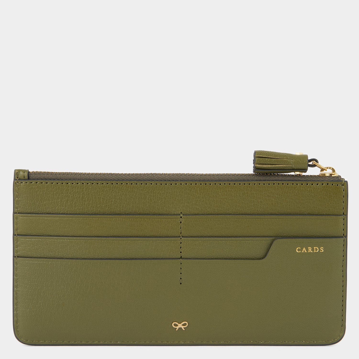 Envelope Slim Zip Wallet -

          
            Capra Leather in Light Olive -
          

          Anya Hindmarch EU
