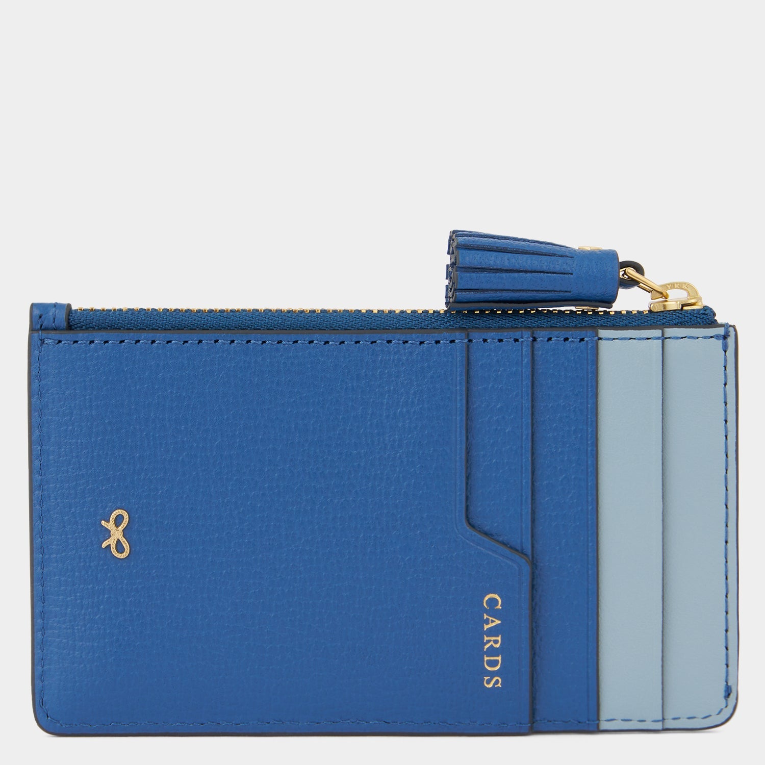 Zipped Card Case -

          
            Capra Leather in Blueberry -
          

          Anya Hindmarch EU
