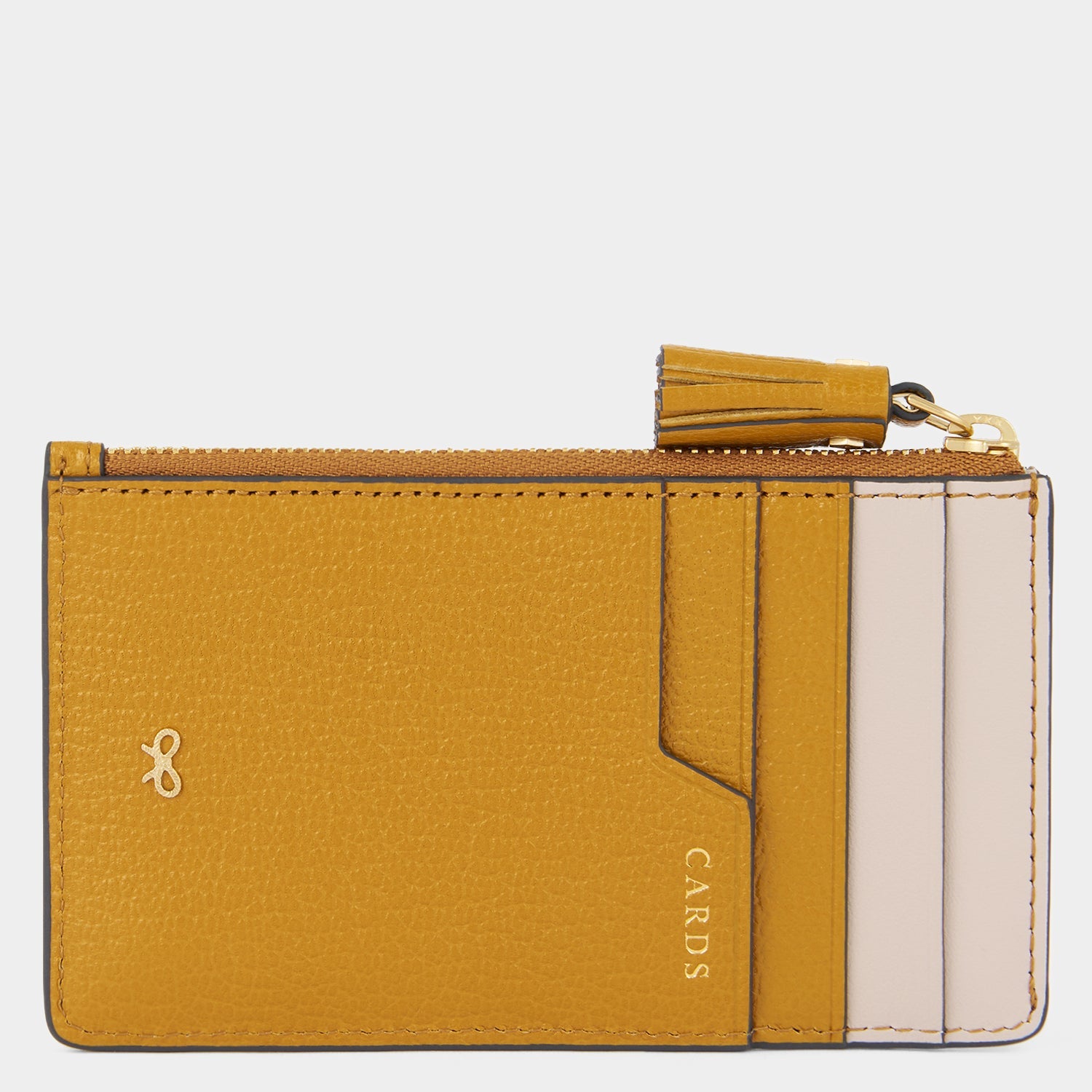 Zipped Card Case -

          
            Capra Leather in Tumeric -
          

          Anya Hindmarch EU
