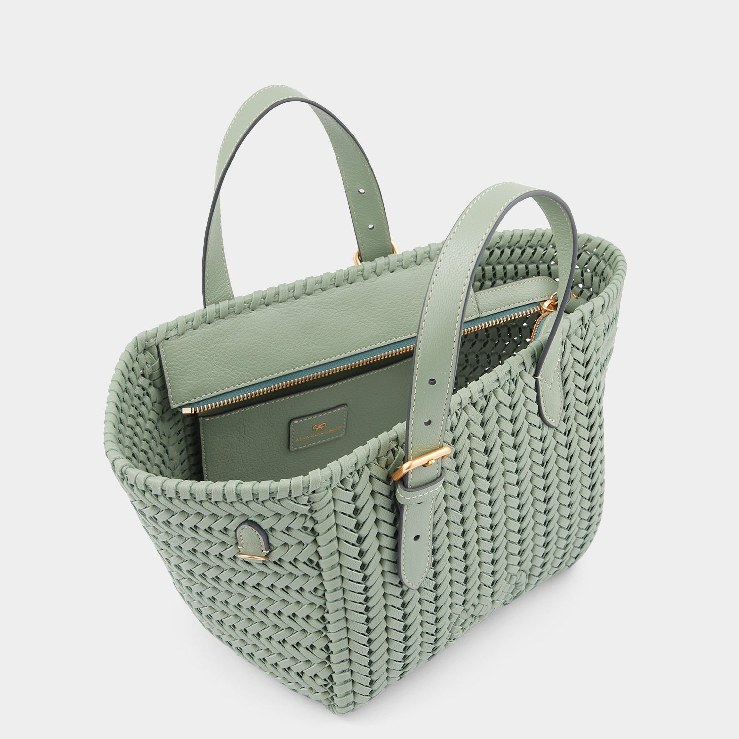 Neeson Small Square Tote -

          
            Capra Leather in Moss -
          

          Anya Hindmarch EU
