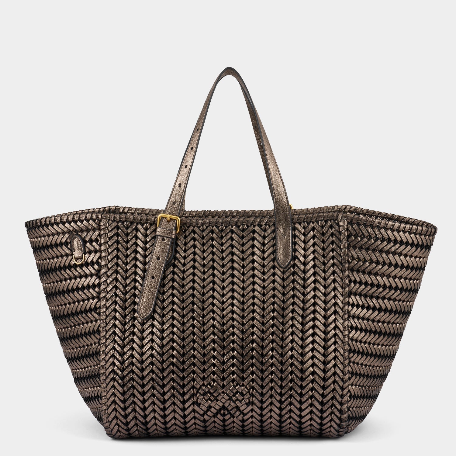 Neeson Square Tote -

          
            Capra Leather in Smog -
          

          Anya Hindmarch EU
