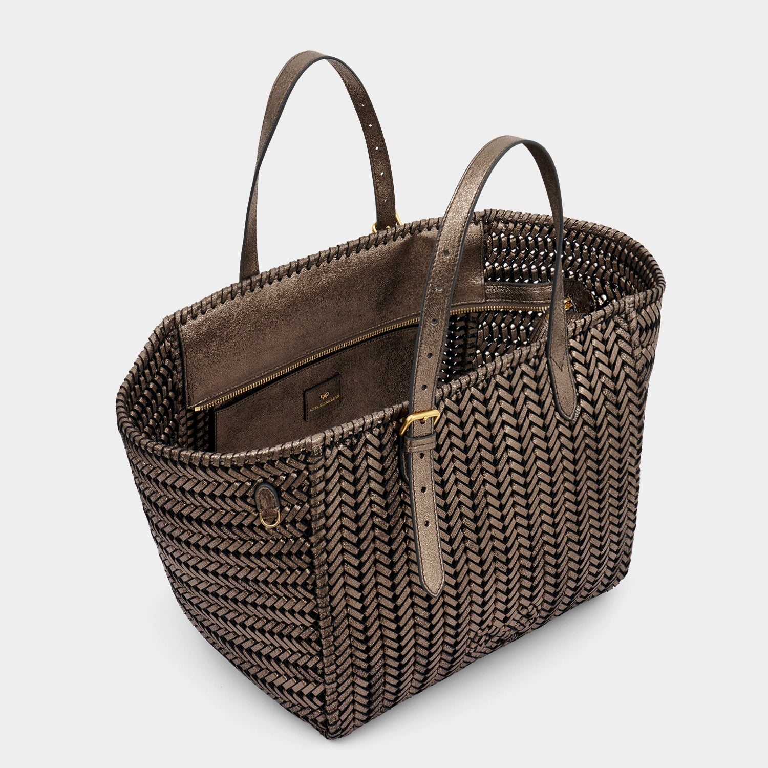 Neeson Square Tote -

          
            Capra Leather in Smog -
          

          Anya Hindmarch EU
