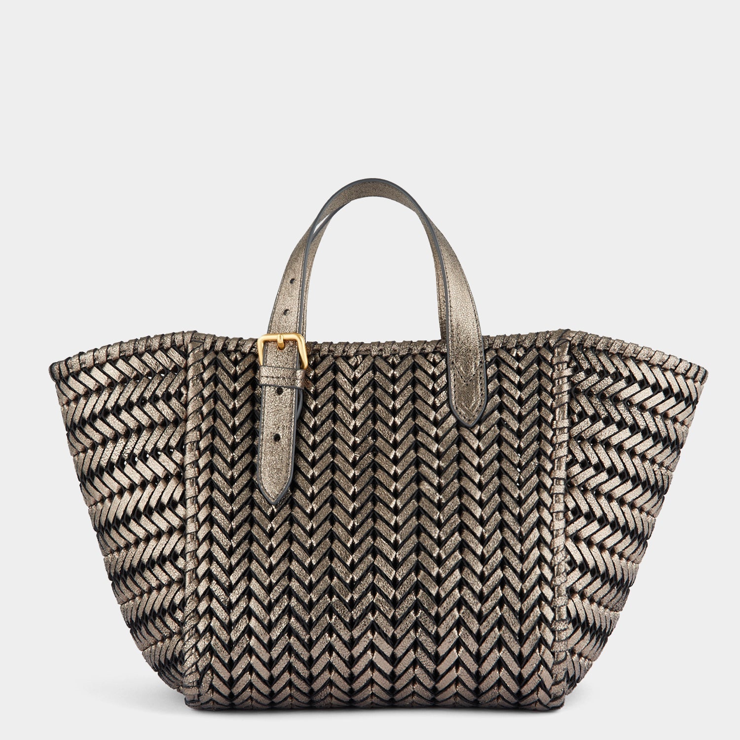 Neeson Small Square Tote -

          
            Capra Leather in Smog -
          

          Anya Hindmarch EU
