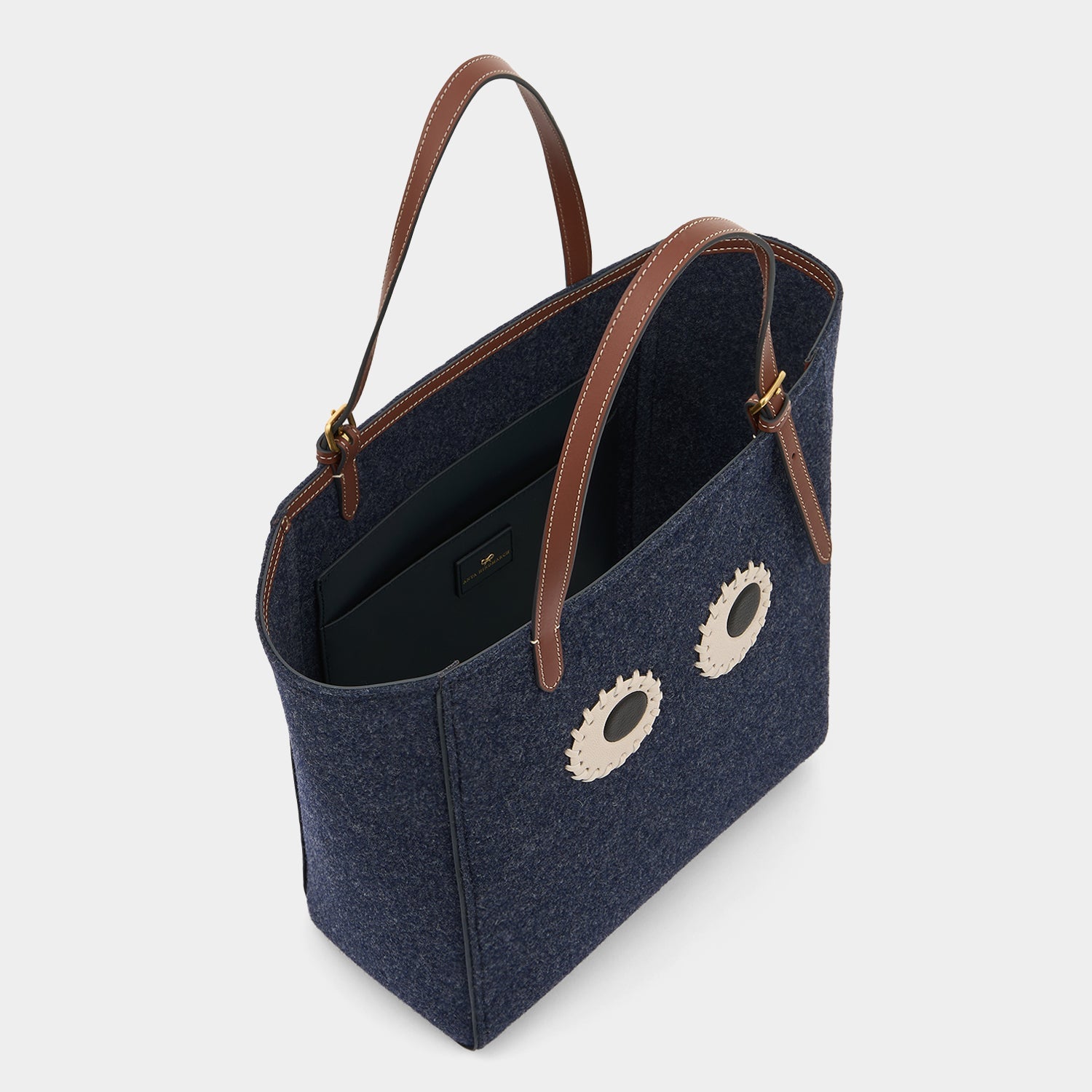 N/S Felt Small Eyes Tote -

          
            Wool Felt in Navy -
          

          Anya Hindmarch EU
