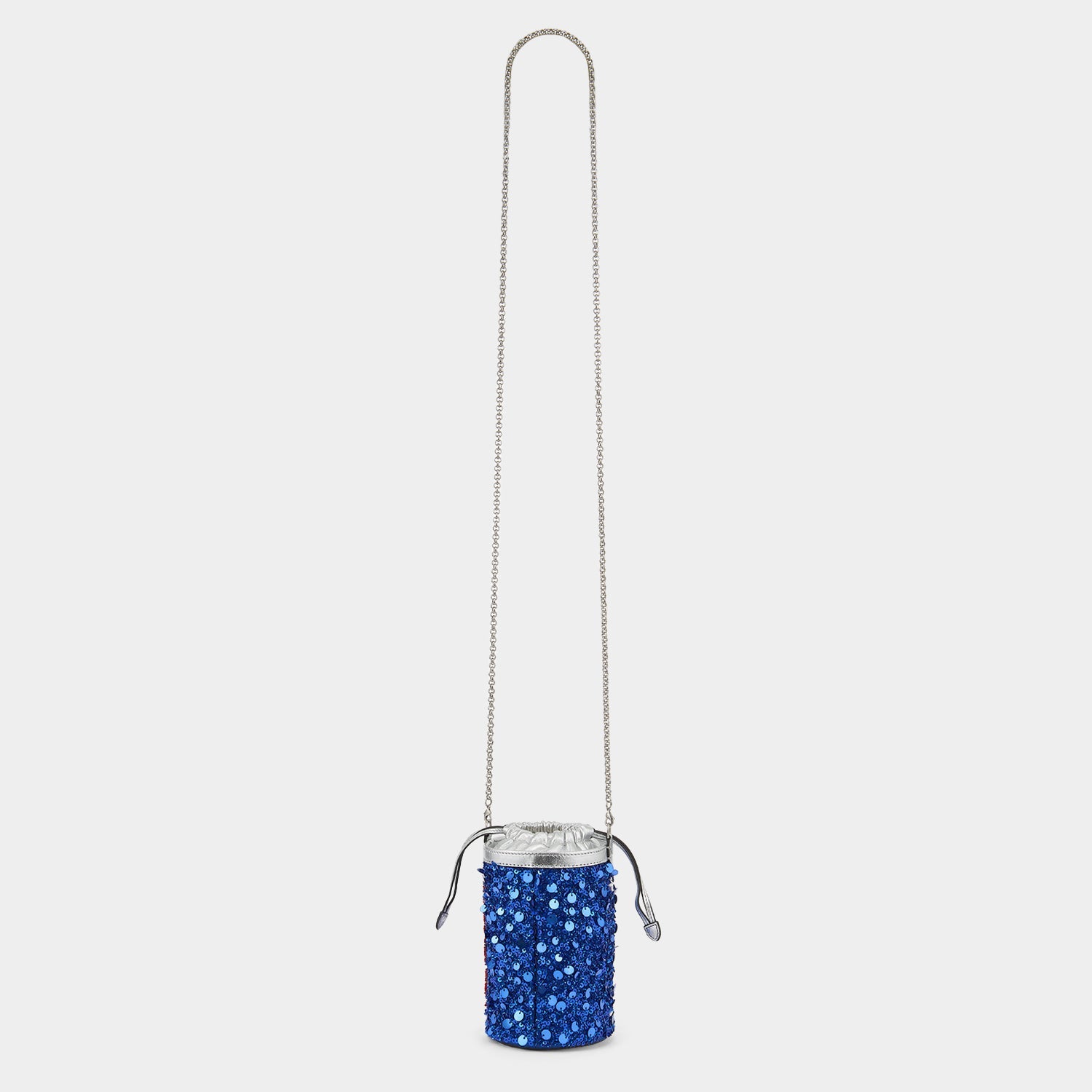 Anya Brands Ever Ready Mini Bucket Bag -

          
            Sequins in Blueberry -
          

          Anya Hindmarch EU
