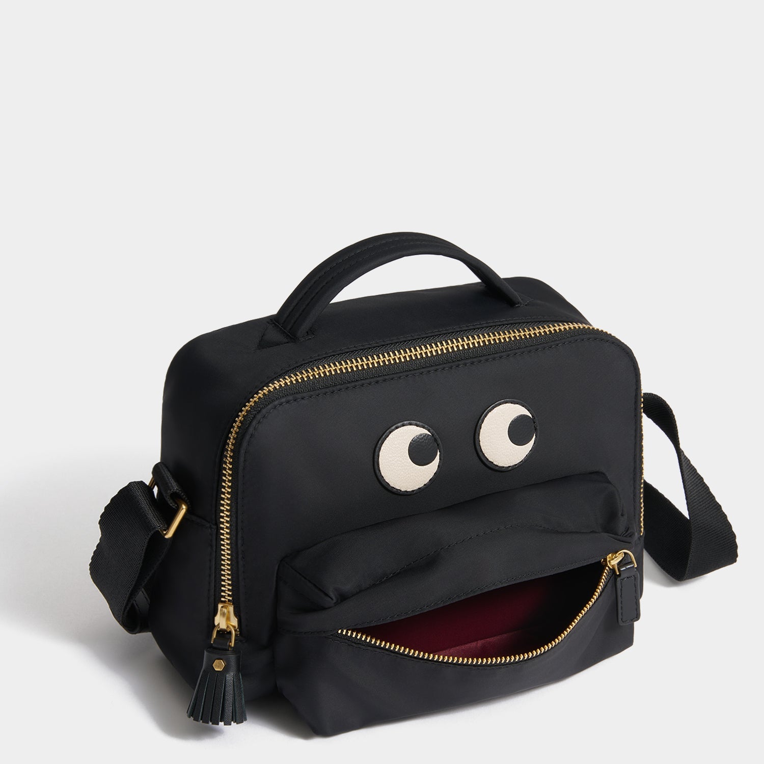 Eyes Cross-body -

          
            Regenerated ECONYL® in Black -
          

          Anya Hindmarch EU
