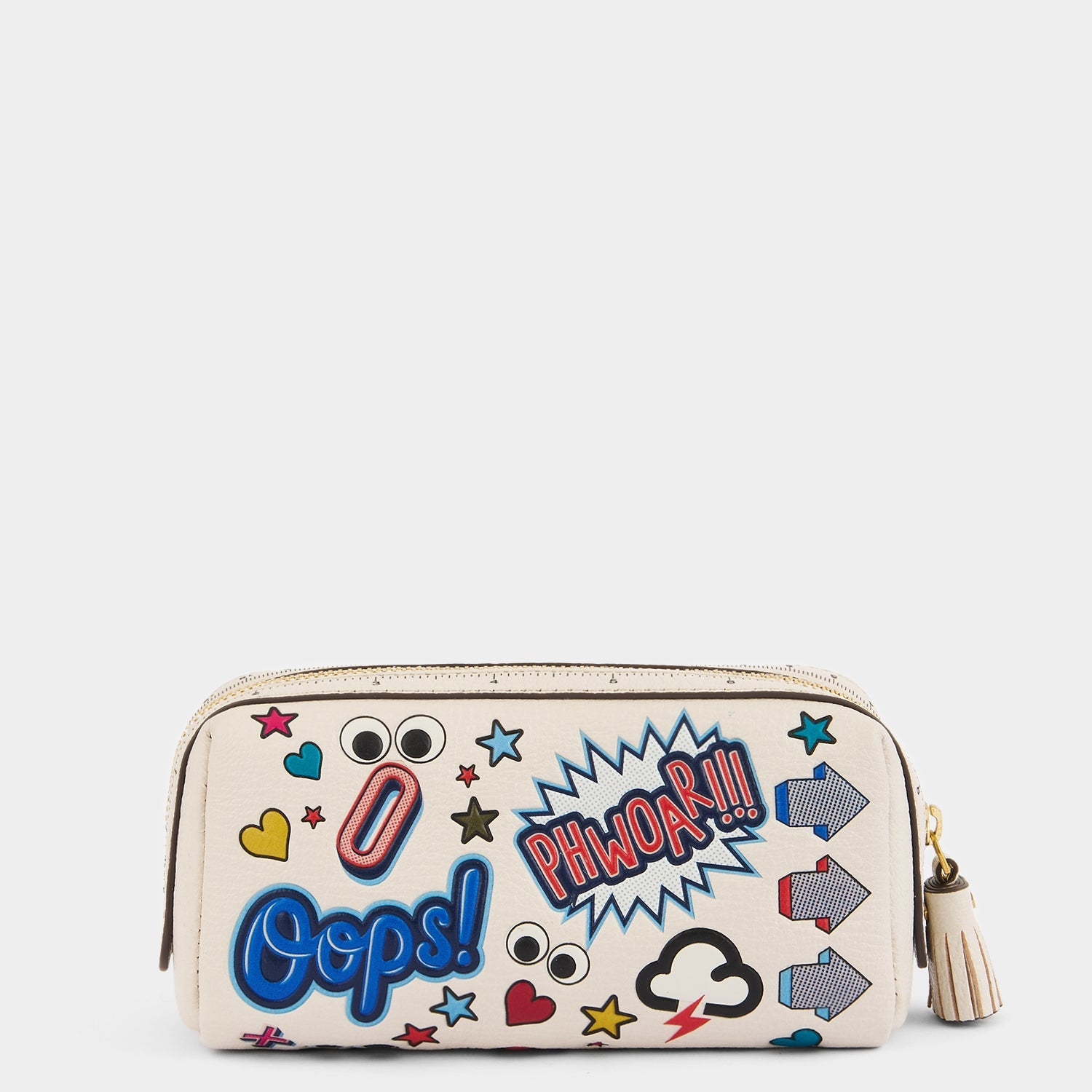 All Over Stickers Girlie Stuff Pouch -

          
            Capra Leather in Chalk -
          

          Anya Hindmarch EU
