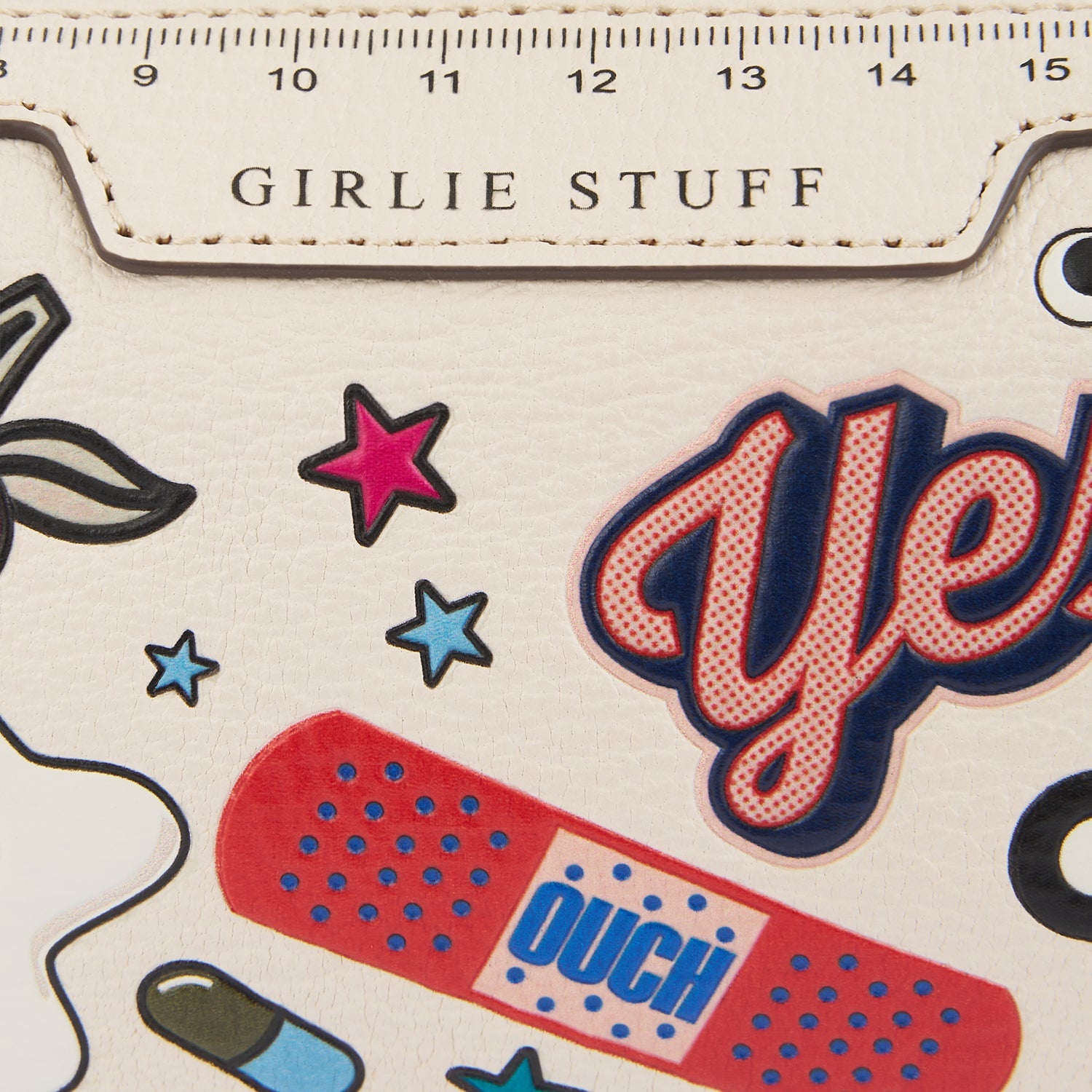 All Over Stickers Girlie Stuff Pouch -

                  
                    Capra Leather in Chalk -
                  

                  Anya Hindmarch EU
