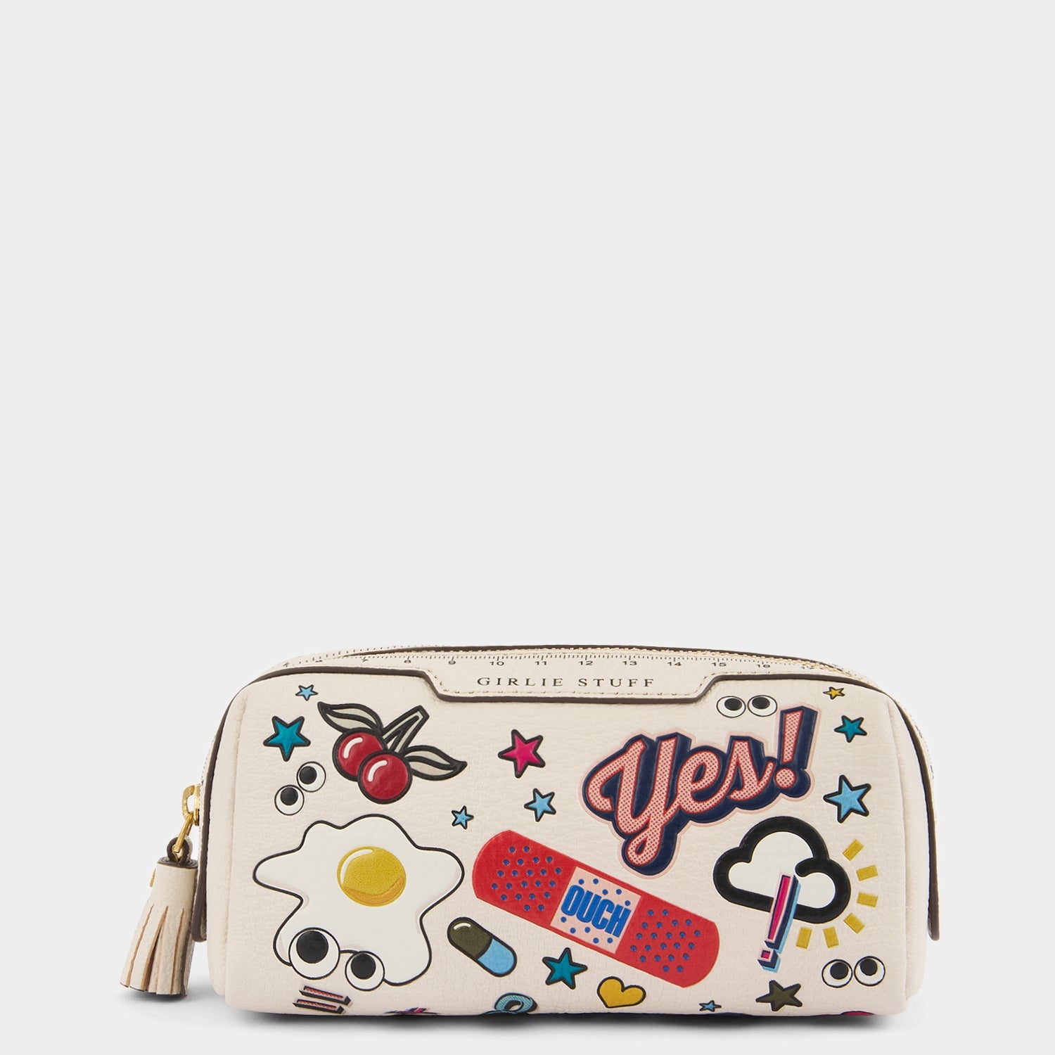 All Over Stickers Girlie Stuff Pouch -

                  
                    Capra Leather in Chalk -
                  

                  Anya Hindmarch EU
