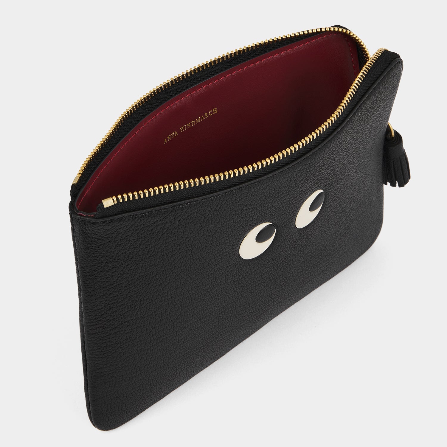 Eyes Loose Pocket -

          
            Capra Leather in Black -
          

          Anya Hindmarch EU
