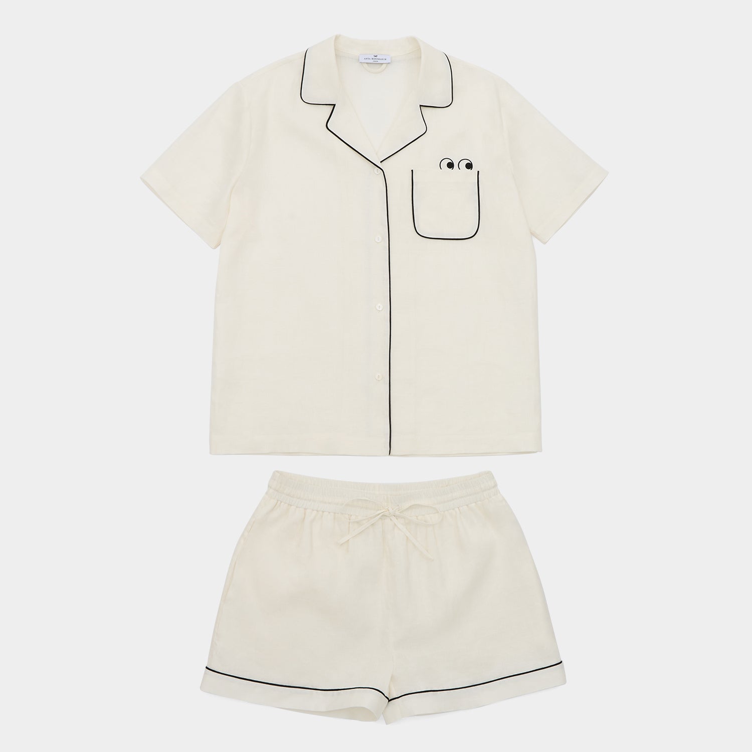 Eyes Short Linen Pyjamas