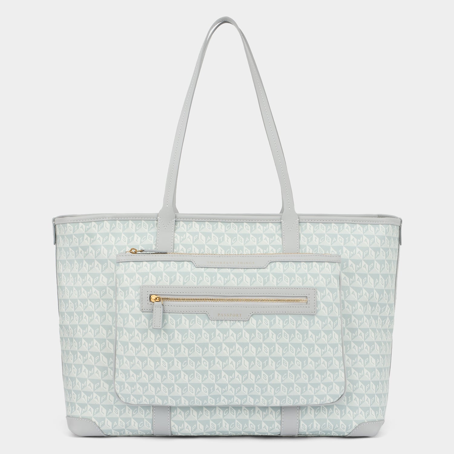 I Am A Plastic Bag Wink In-flight Tote -

          
            Recycled Canvas in Frost -
          

          Anya Hindmarch EU
