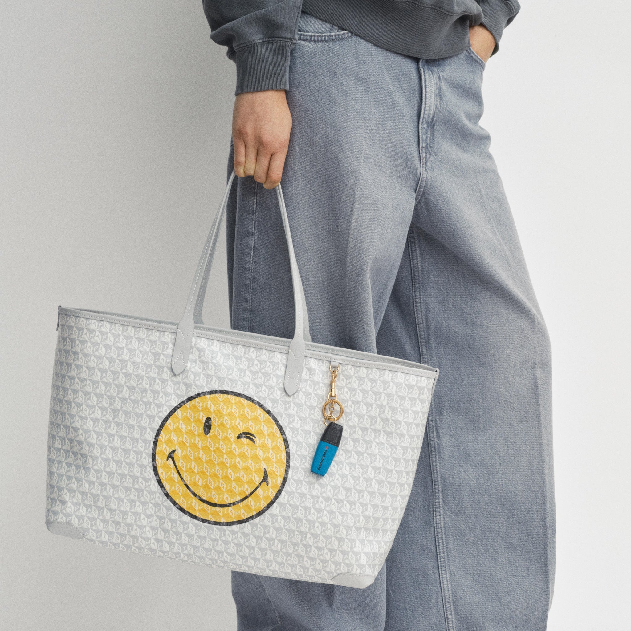 I Am A Plastic Bag Wink Zipped Tote -

          
            Recycled Canvas in Frost -
          

          Anya Hindmarch EU
