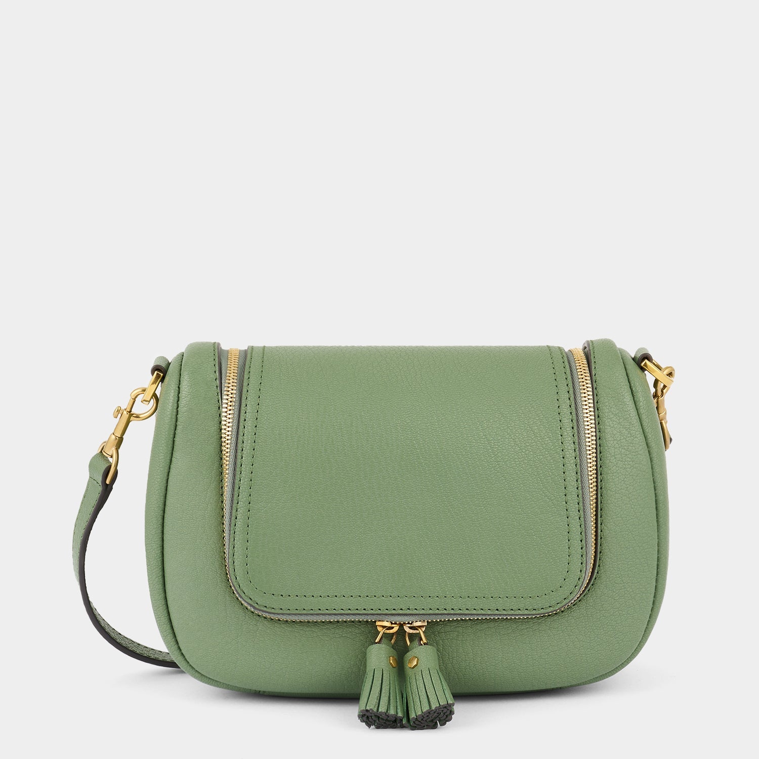 Vere Small Soft Satchel Cross-body -

          
            Grain Leather in Moss -
          

          Anya Hindmarch EU
