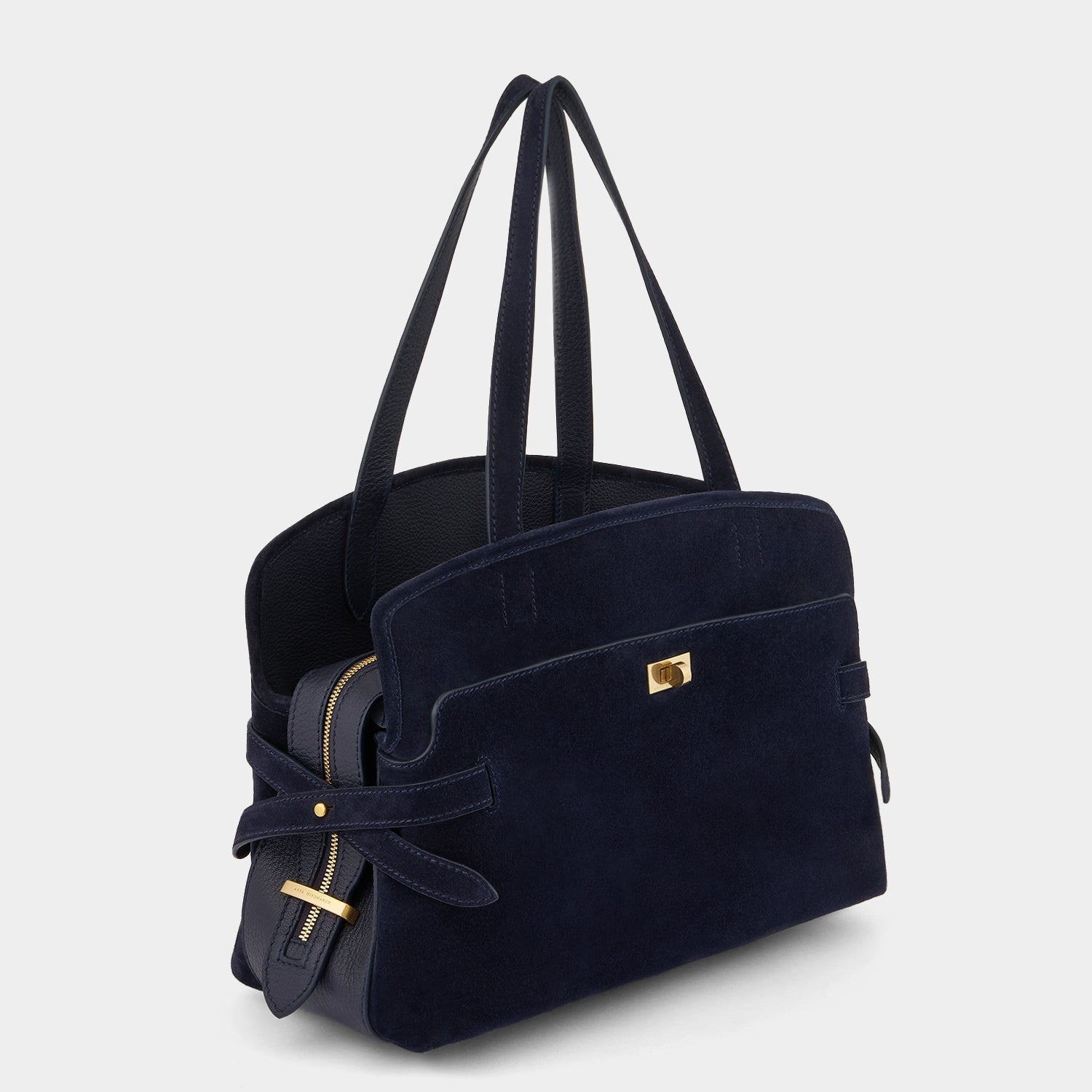 Wilson Shoulder Bag -

          
            Suede in Marine -
          

          Anya Hindmarch EU
