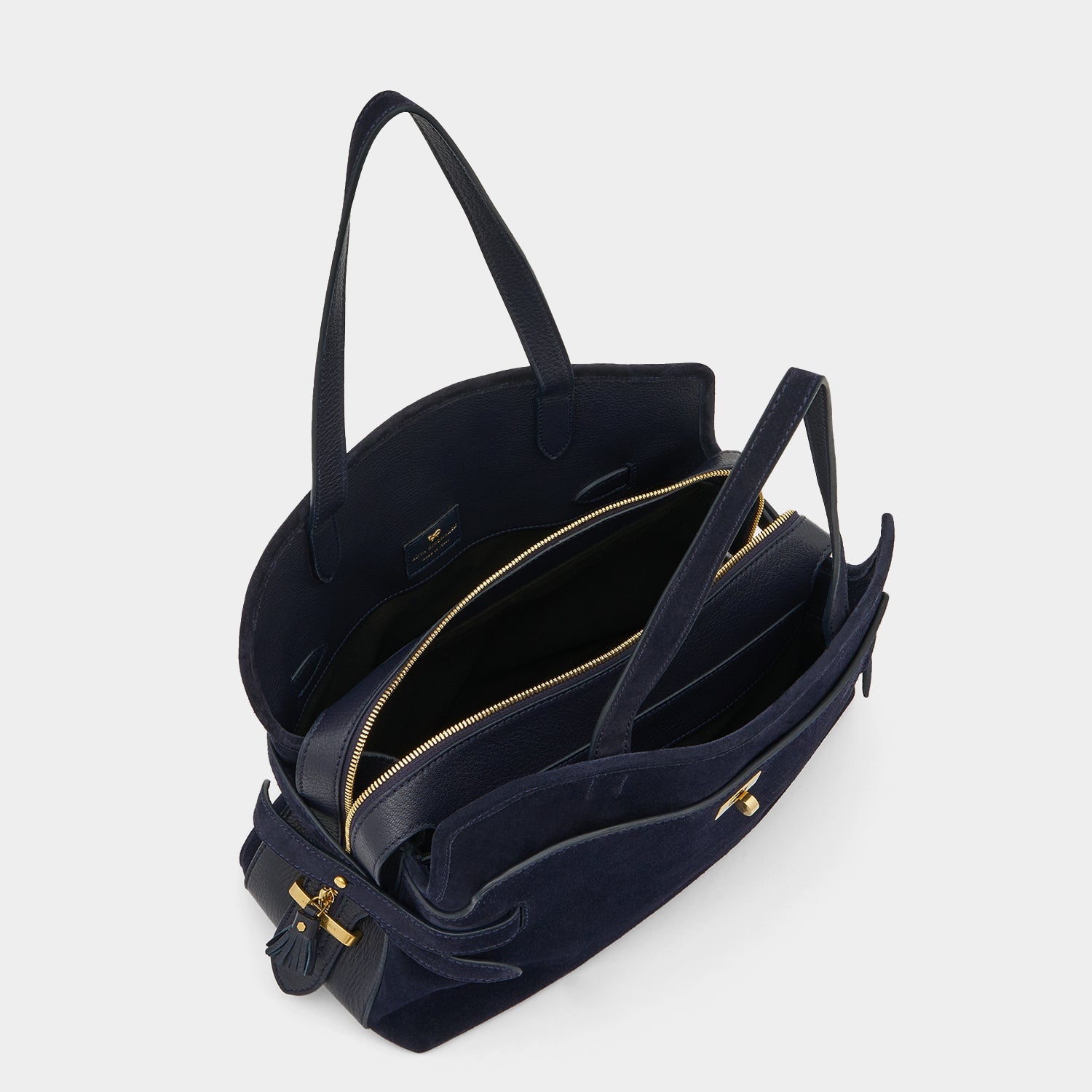 Wilson Shoulder Bag -

          
            Suede in Marine -
          

          Anya Hindmarch EU
