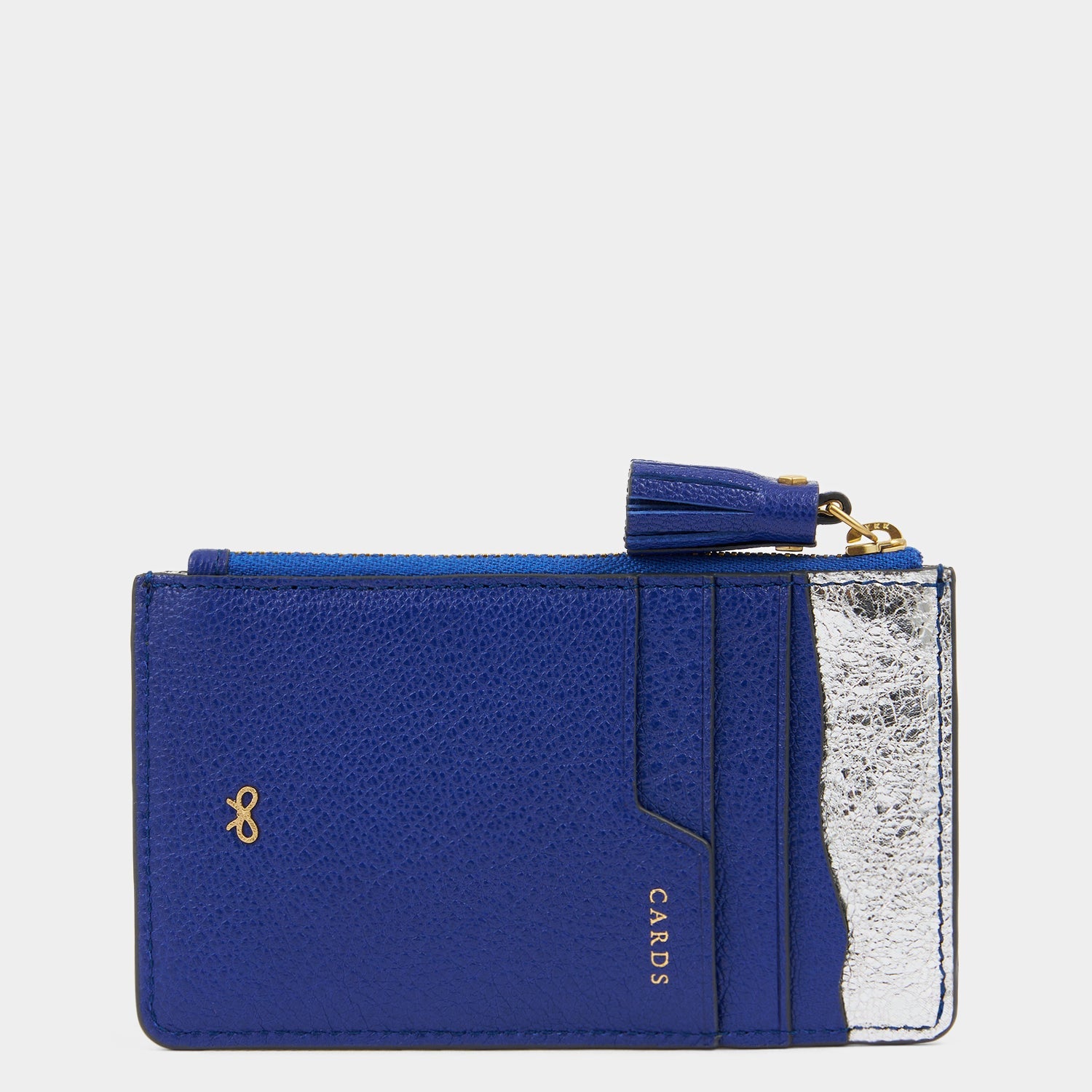 Anya Brands Crunch Zip Card Case -

                  
                    Capra Leather in Metallic Dark Blue -
                  

                  Anya Hindmarch EU
