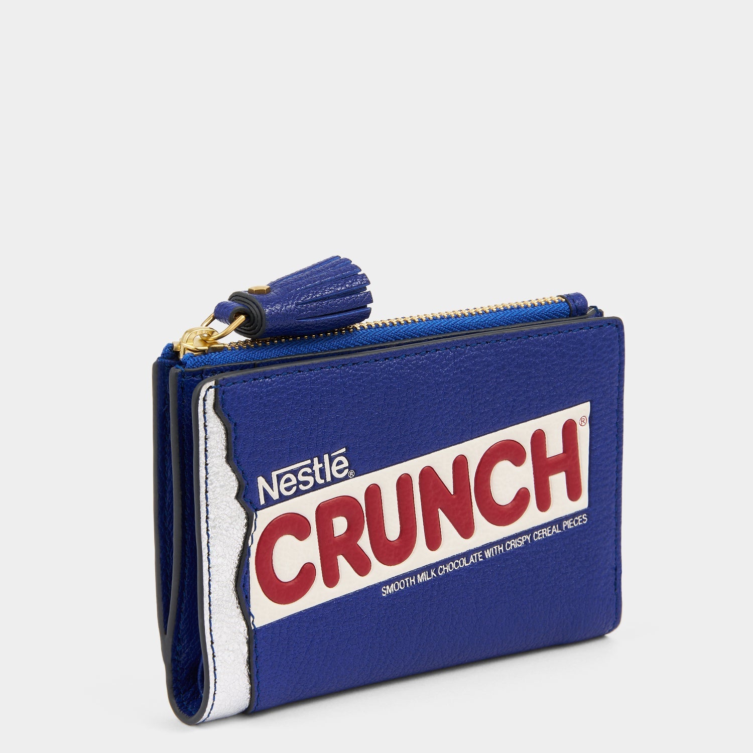 Anya Brands Crunch Folding Wallet -

          
            Capra Leather in Metallic Dark Blue -
          

          Anya Hindmarch EU
