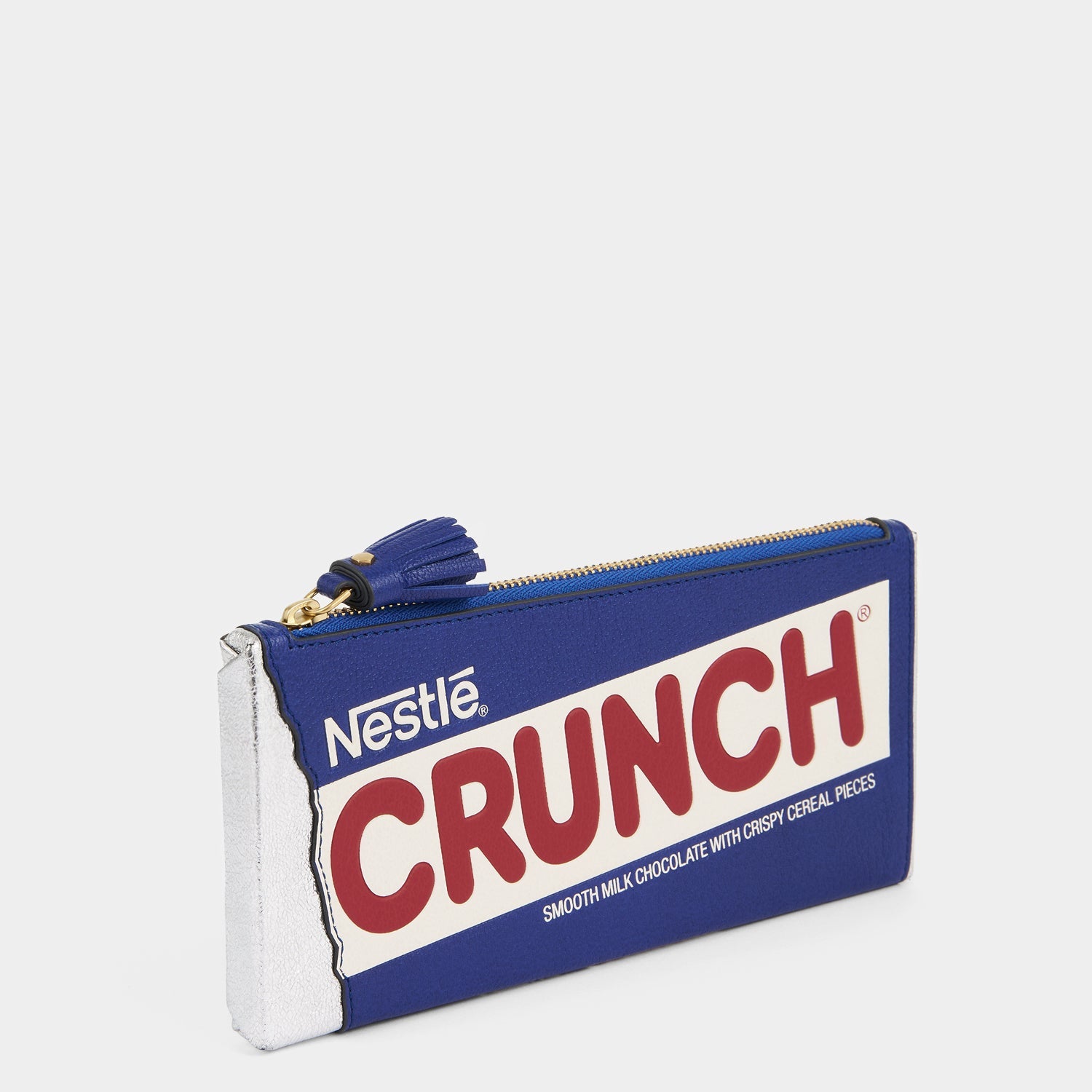 Anya Brands Crunch Pencil Case -

                  
                    Capra Leather in Metallic Dark Blue -
                  

                  Anya Hindmarch EU
