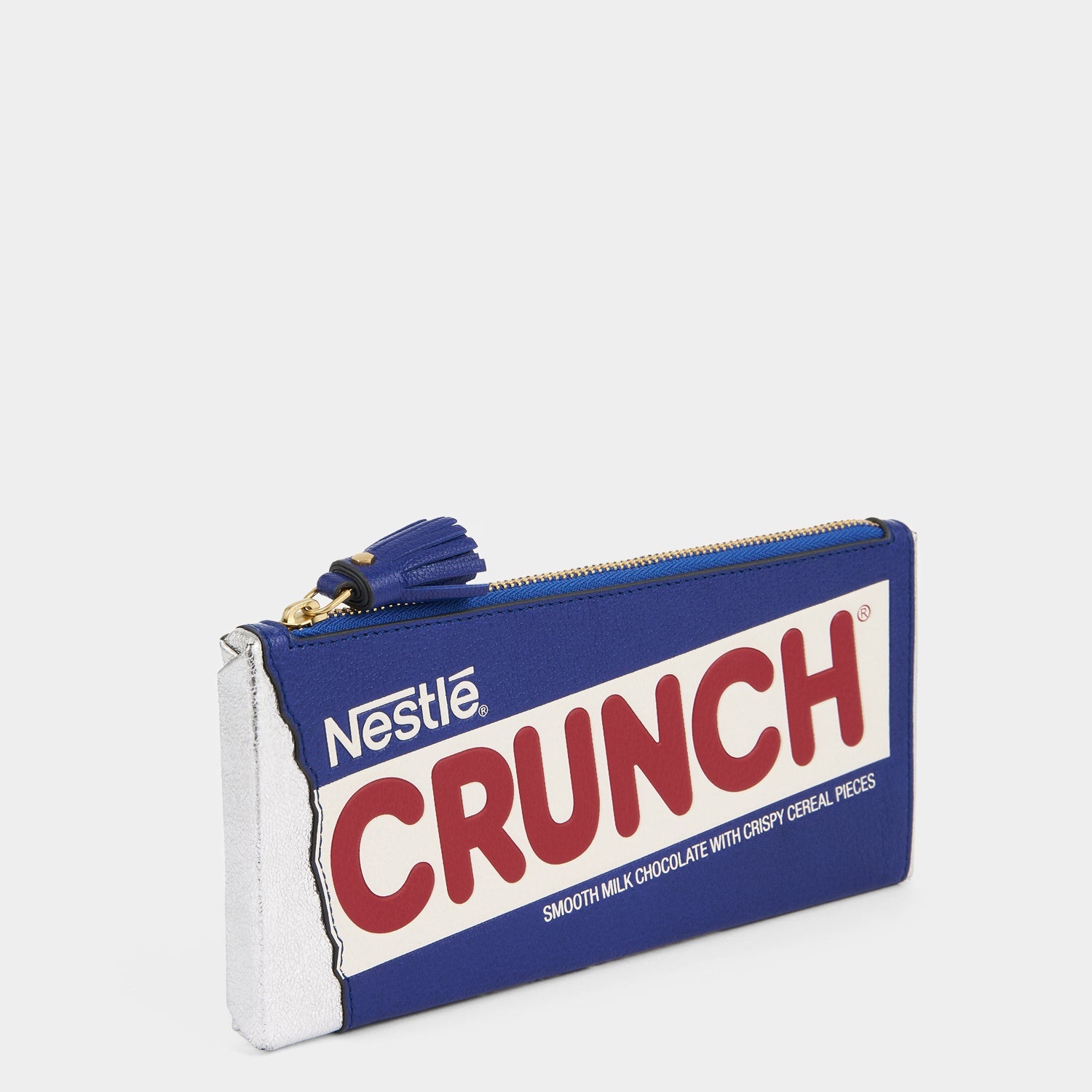 Anya Brands Crunch Pencil Case -

          
            Capra Leather in Metallic Dark Blue -
          

          Anya Hindmarch EU
