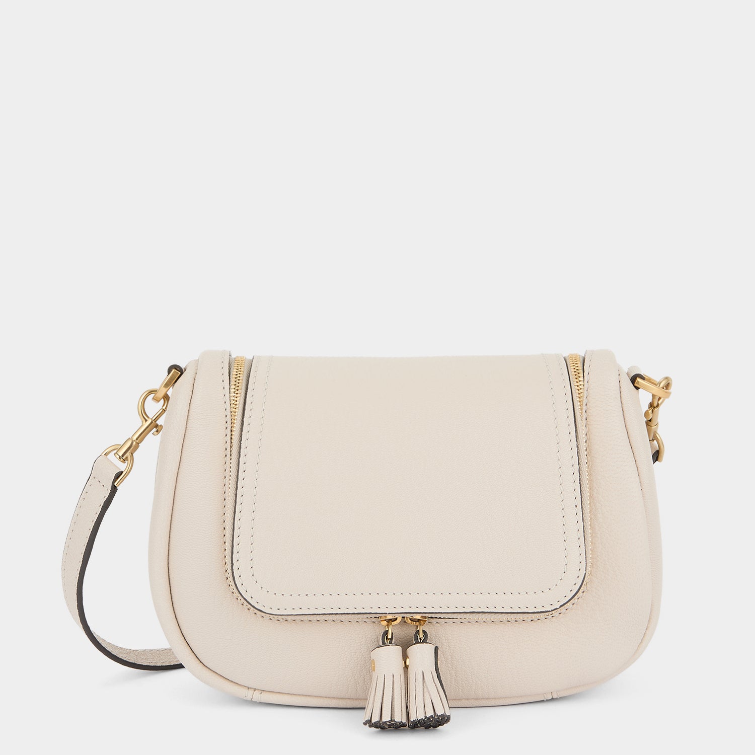 Vere Small Soft Satchel Cross-body -

          
            Grain Leather in Chalk -
          

          Anya Hindmarch EU
