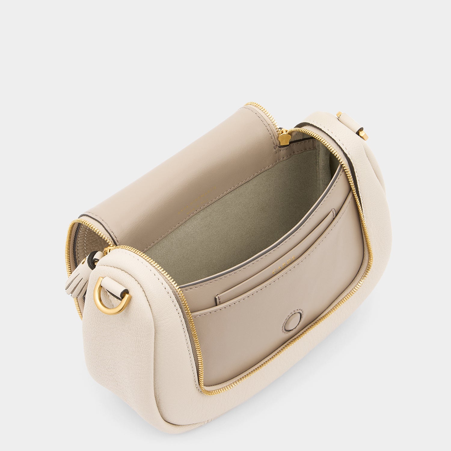 Vere Small Soft Satchel Cross-body -

          
            Grain Leather in Chalk -
          

          Anya Hindmarch EU
