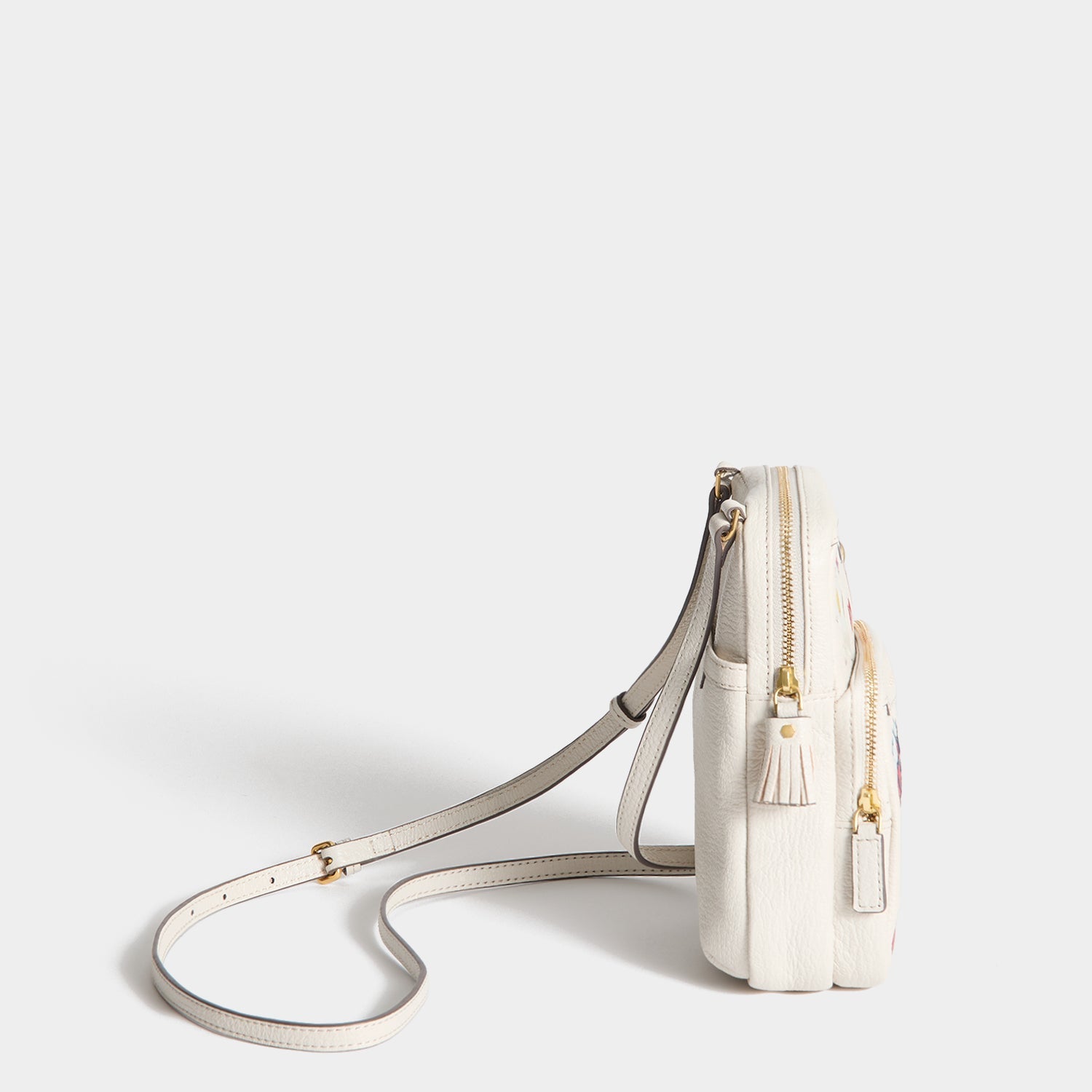 All Over Stickers Essential Cross-body -

          
            Capra Leather in Chalk -
          

          Anya Hindmarch EU
