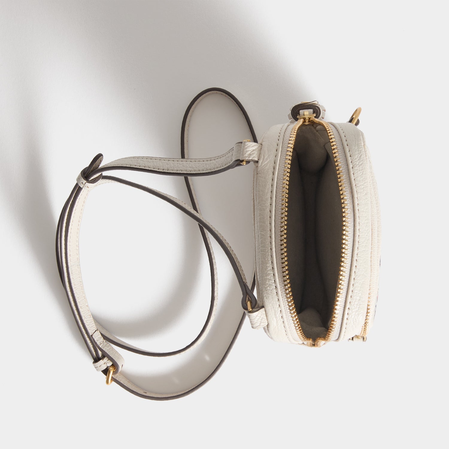 All Over Stickers Essential Cross-body -

          
            Capra Leather in Chalk -
          

          Anya Hindmarch EU
